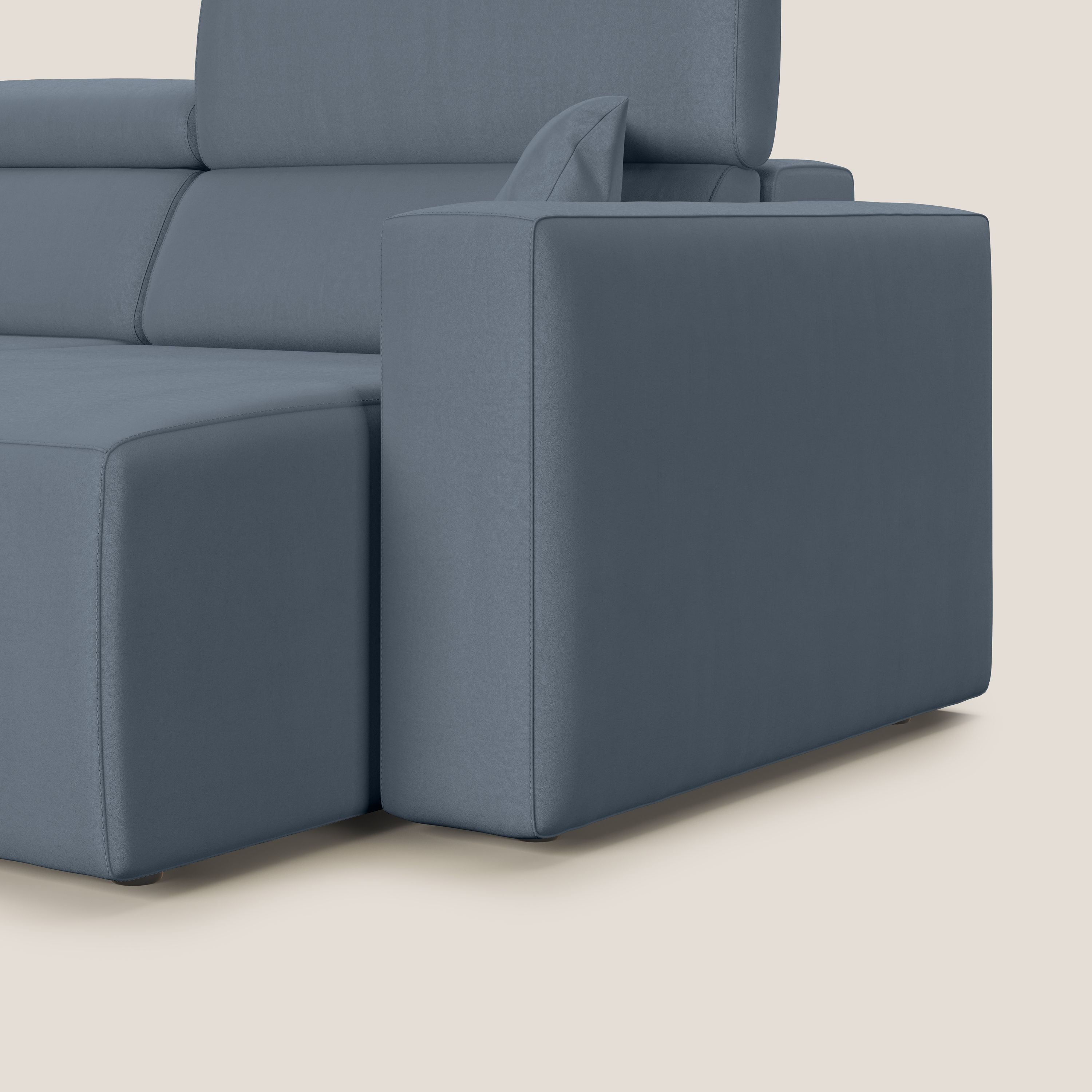 Orwell divano con seduta estraibile in microfibra smacchiabile T11 carta da zucchero - divani.store