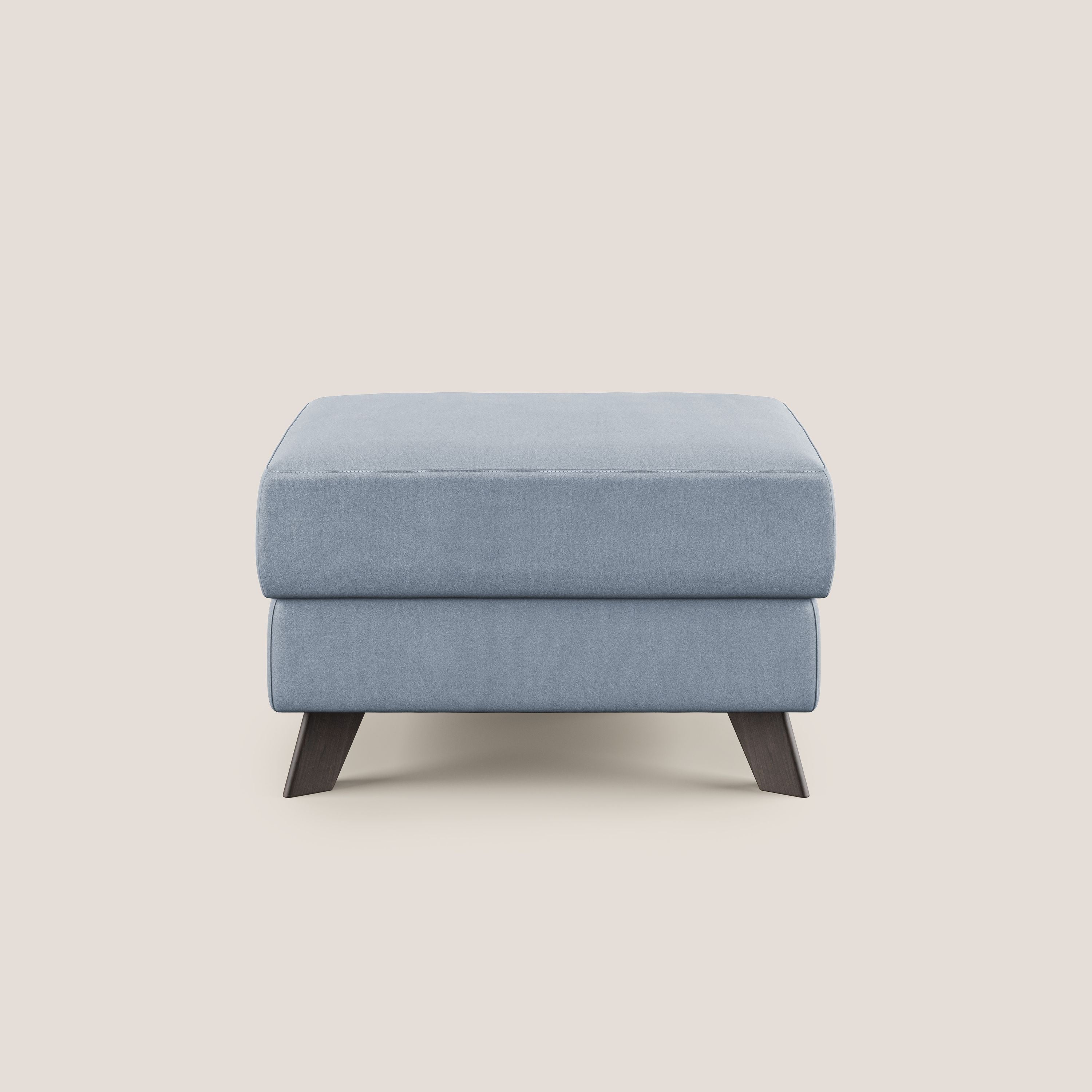 Moon Pouf contenitore e piedini alti in microfibra impermeabile T11 carta da zucchero - divani.store