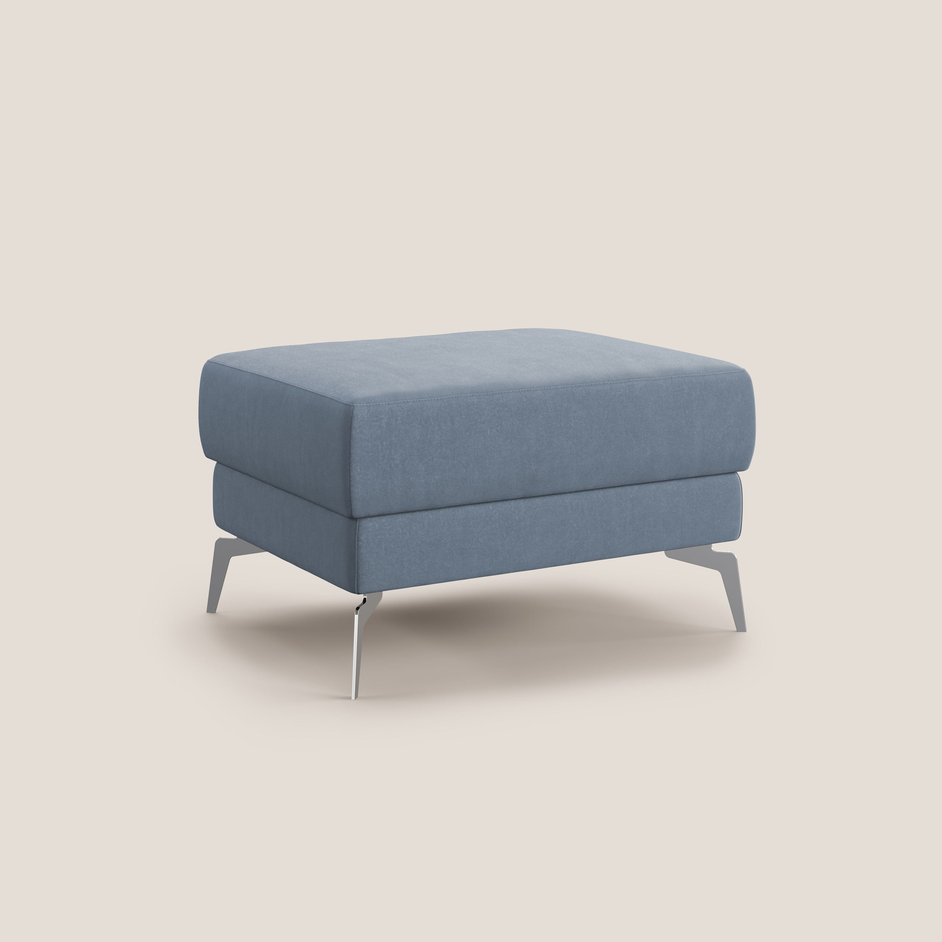 Star Pouf con piedini alti in microfibra impermeabile T11 carta da zucchero - divani.store