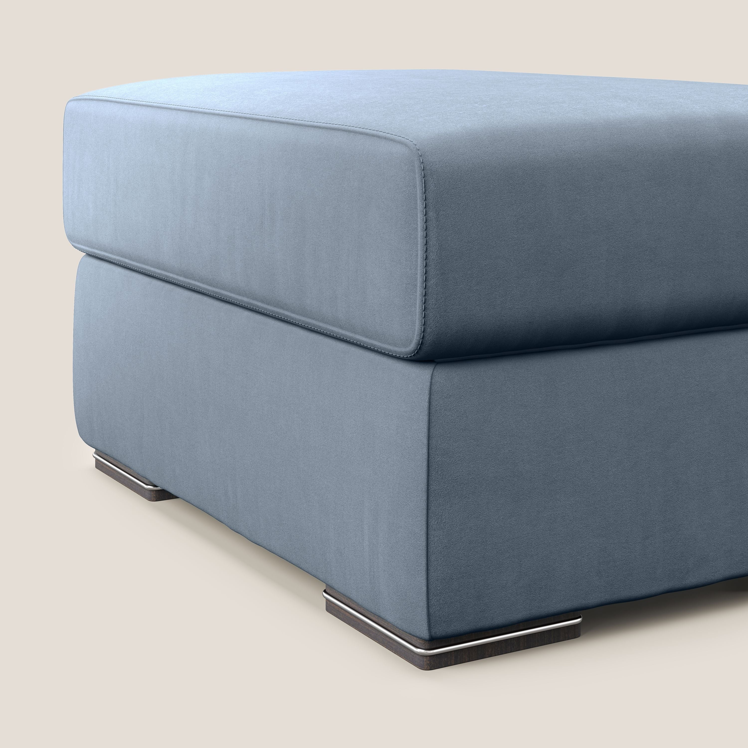 Sun pouf apribile contenitore in microfibra smacchiabile T11 carta da zucchero - divani.store