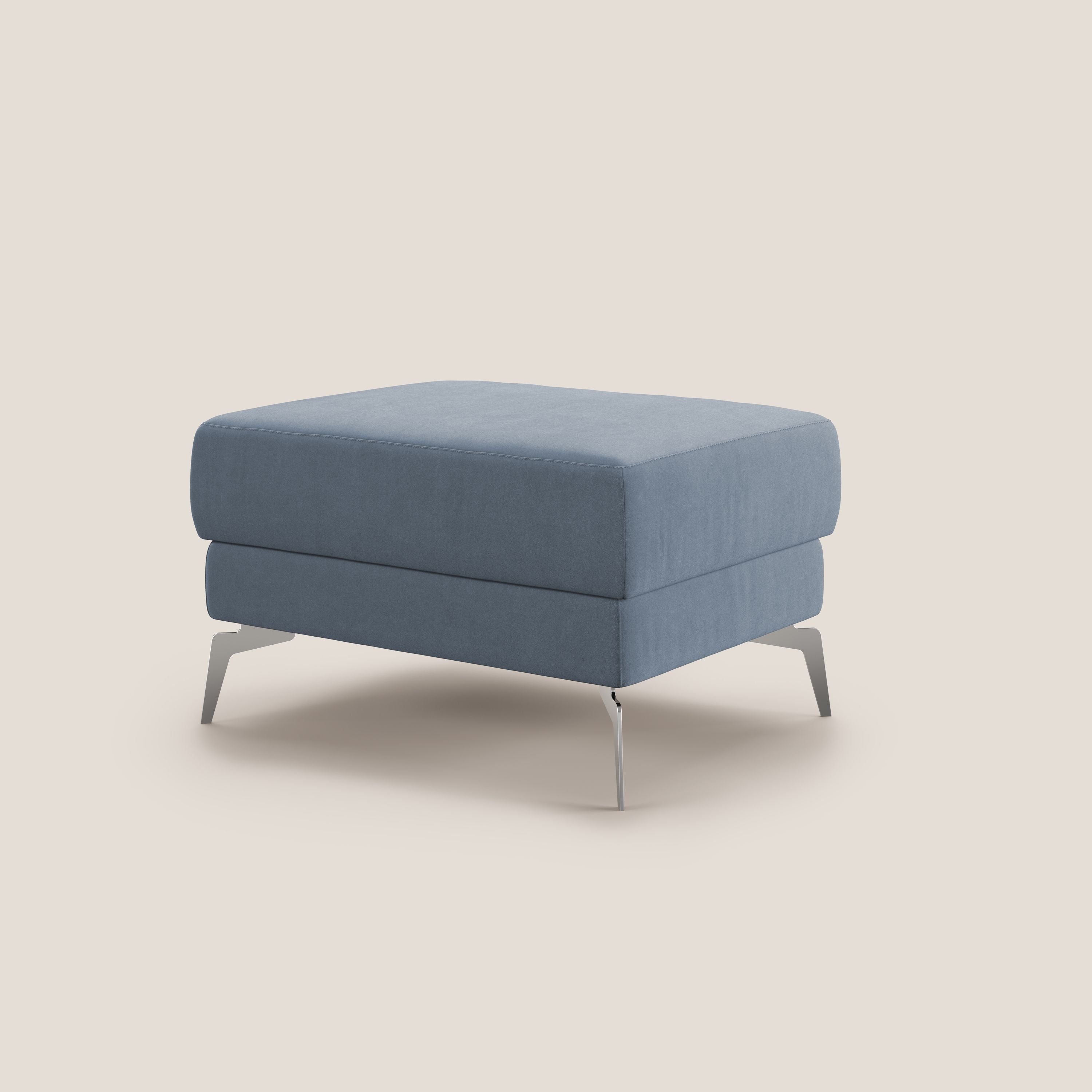 Star Pouf con piedini alti in microfibra impermeabile T11 carta da zucchero - divani.store