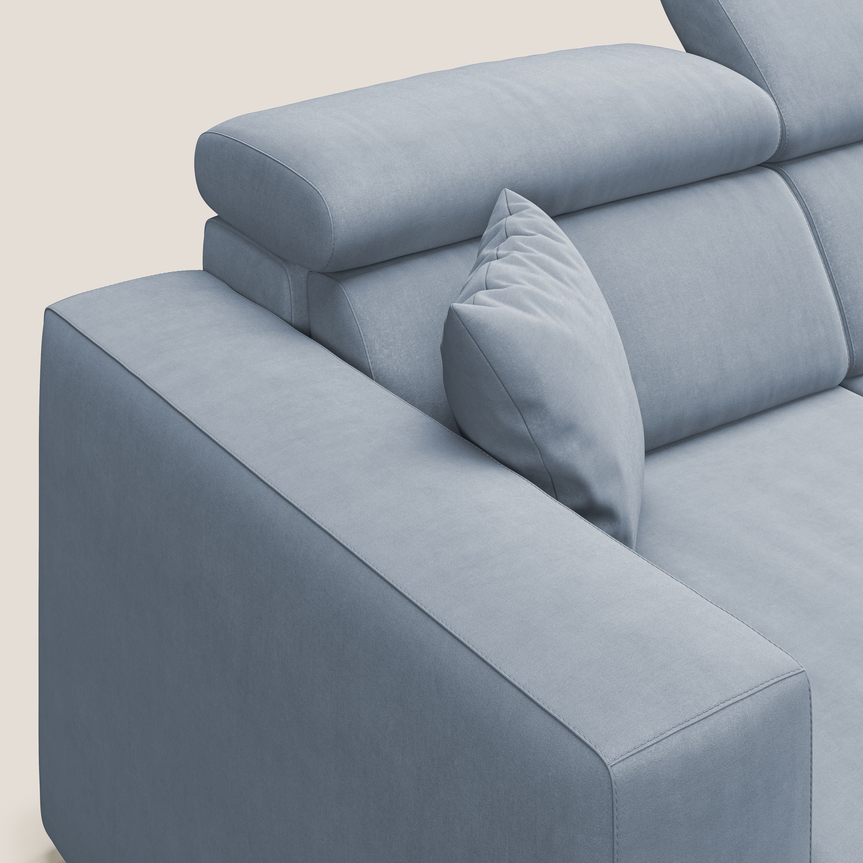 Orwell divano con 3 sedute estraibili in microfibra smacchiabile T11 carta da zucchero - divani.store