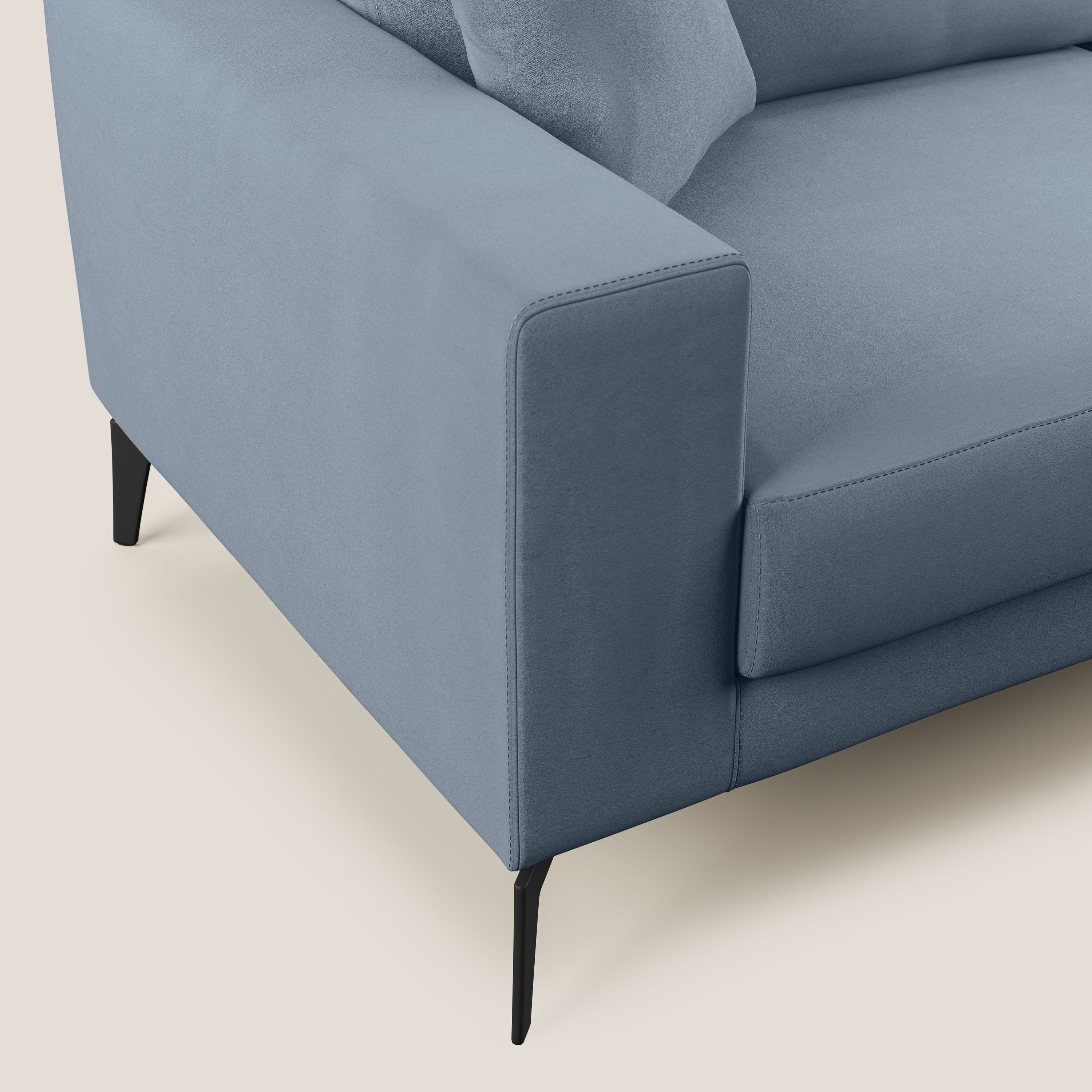 Prestige divano angolare reversibile in microfibra smacchiabile T11 carta da zucchero - divani.store