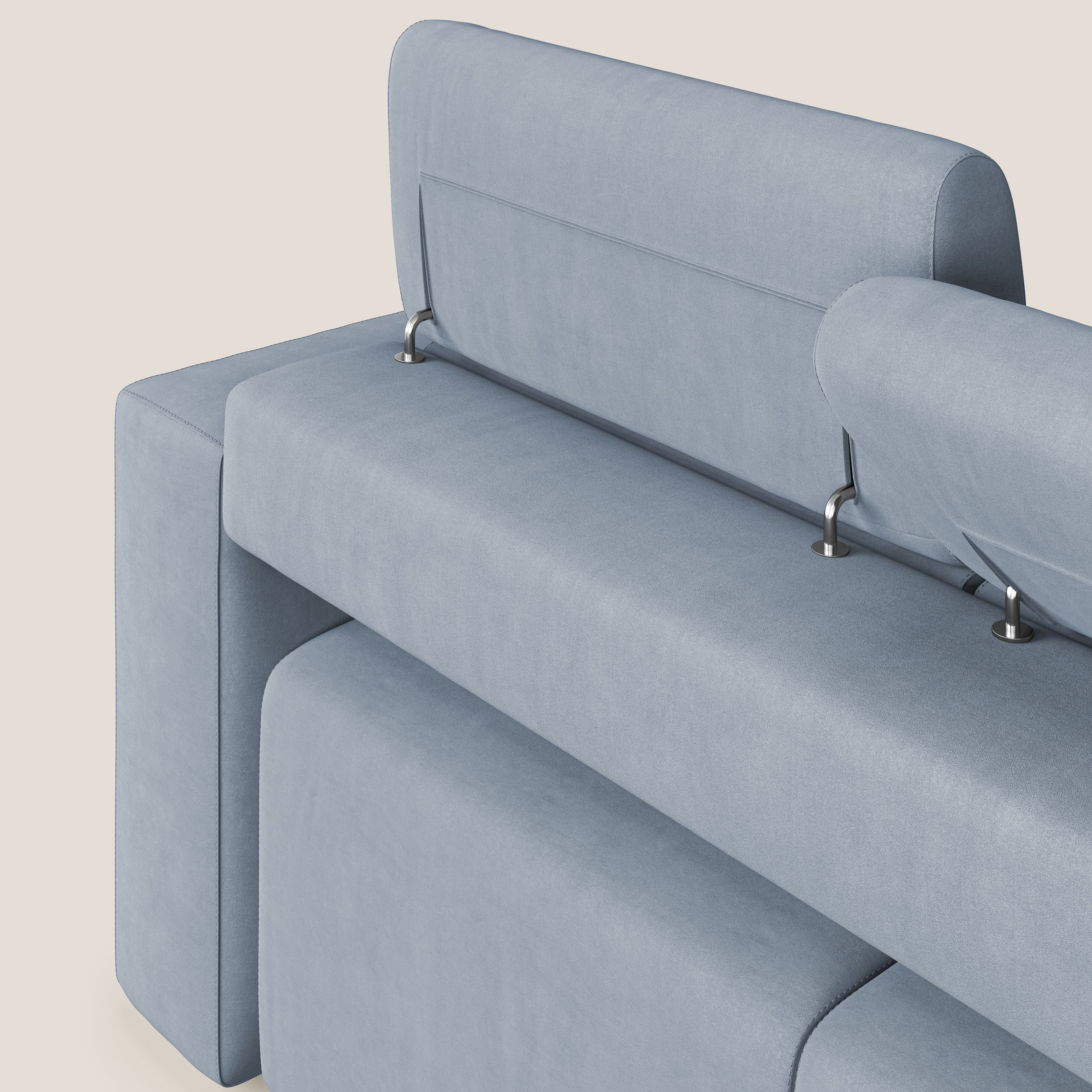 Orwell divano con 3 sedute estraibili in microfibra smacchiabile T11 carta da zucchero - divani.store