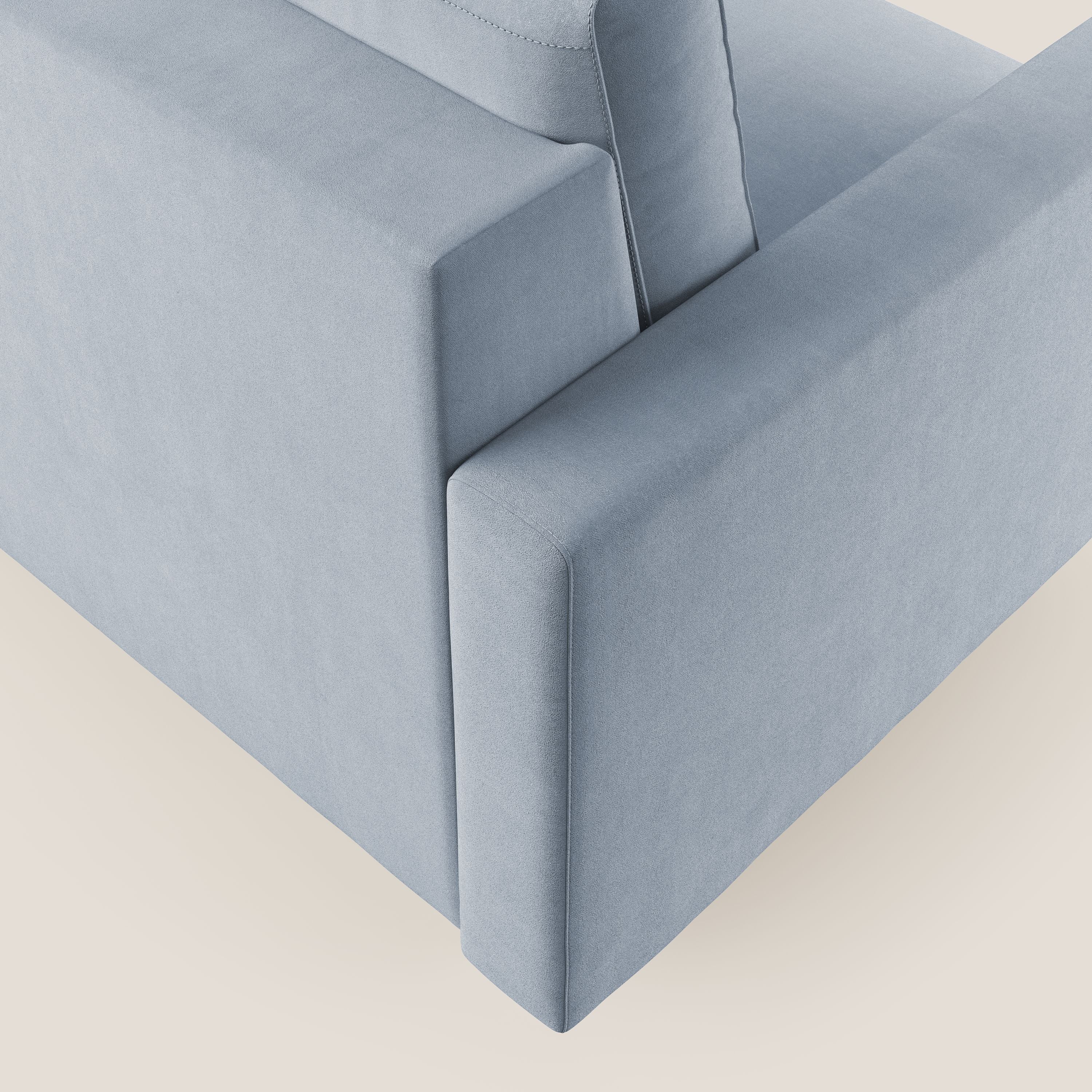 Megan poltrona letto in microfibra smacchiabile T11 carta da zucchero - divani.store