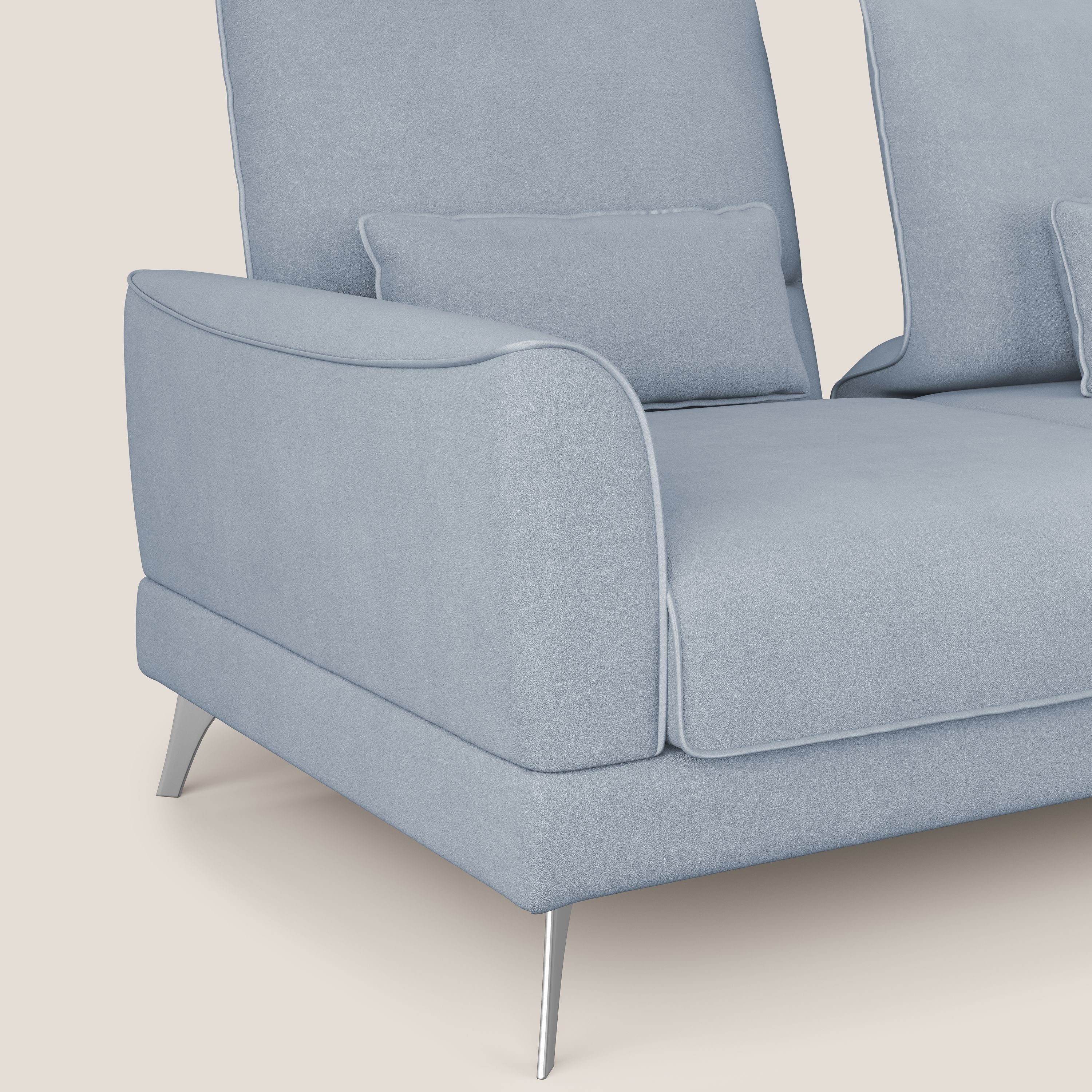 Tommy Divano relax con schienali traslanti in microfibra smacchiabile T11 carta da zucchero - divani.store