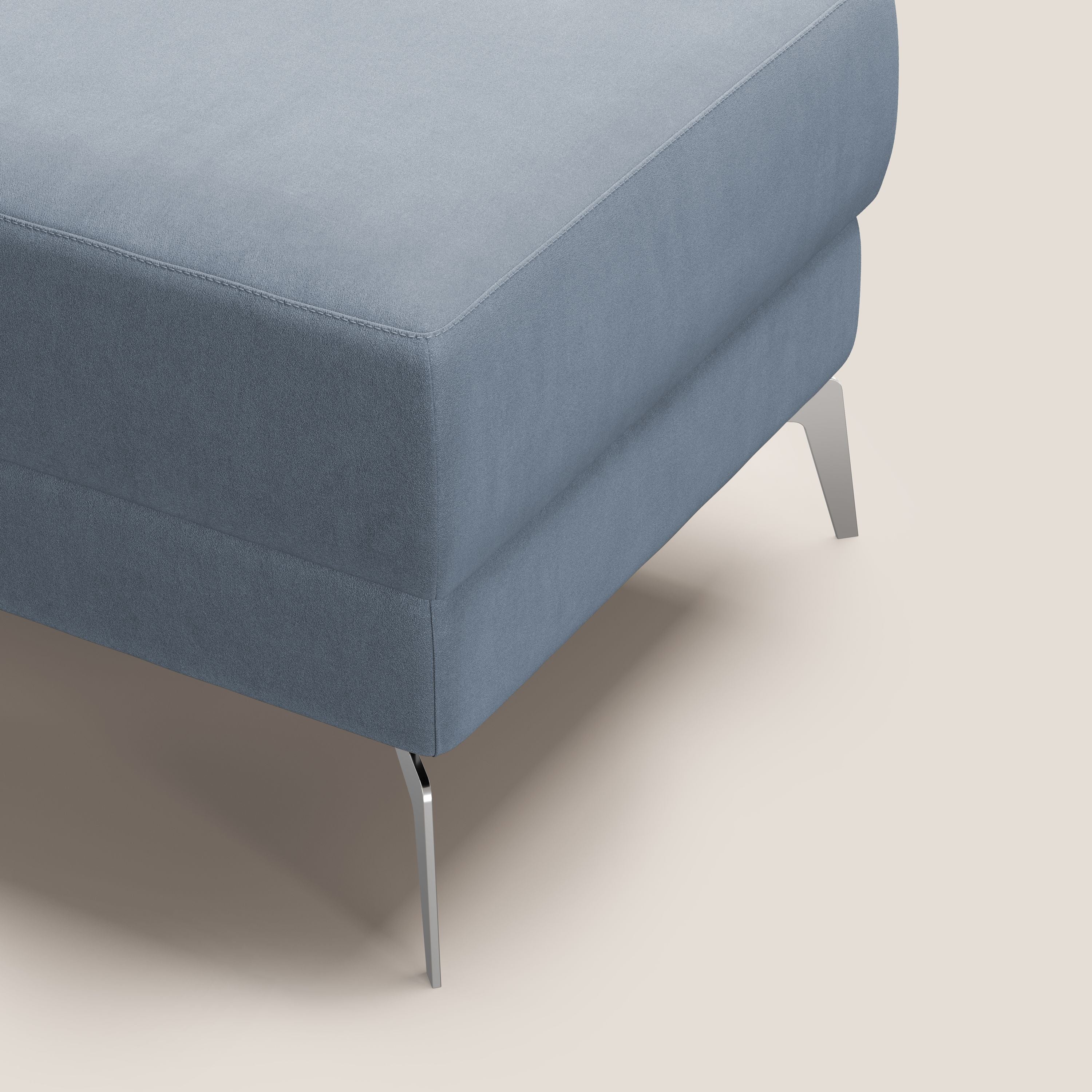 Star Pouf con piedini alti in microfibra impermeabile T11 carta da zucchero - divani.store