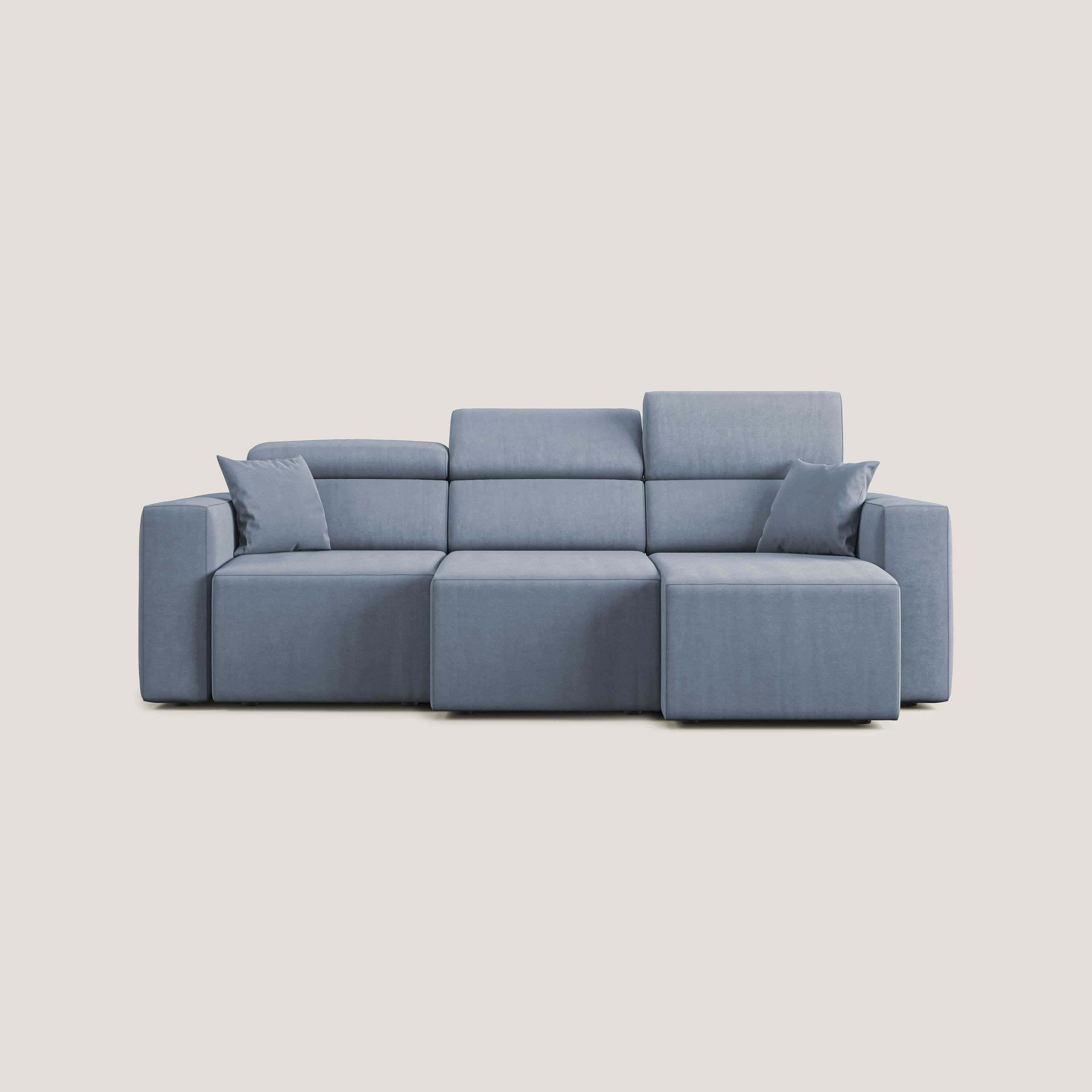 Orwell divano con 3 sedute estraibili in microfibra smacchiabile T11 carta da zucchero - divani.store