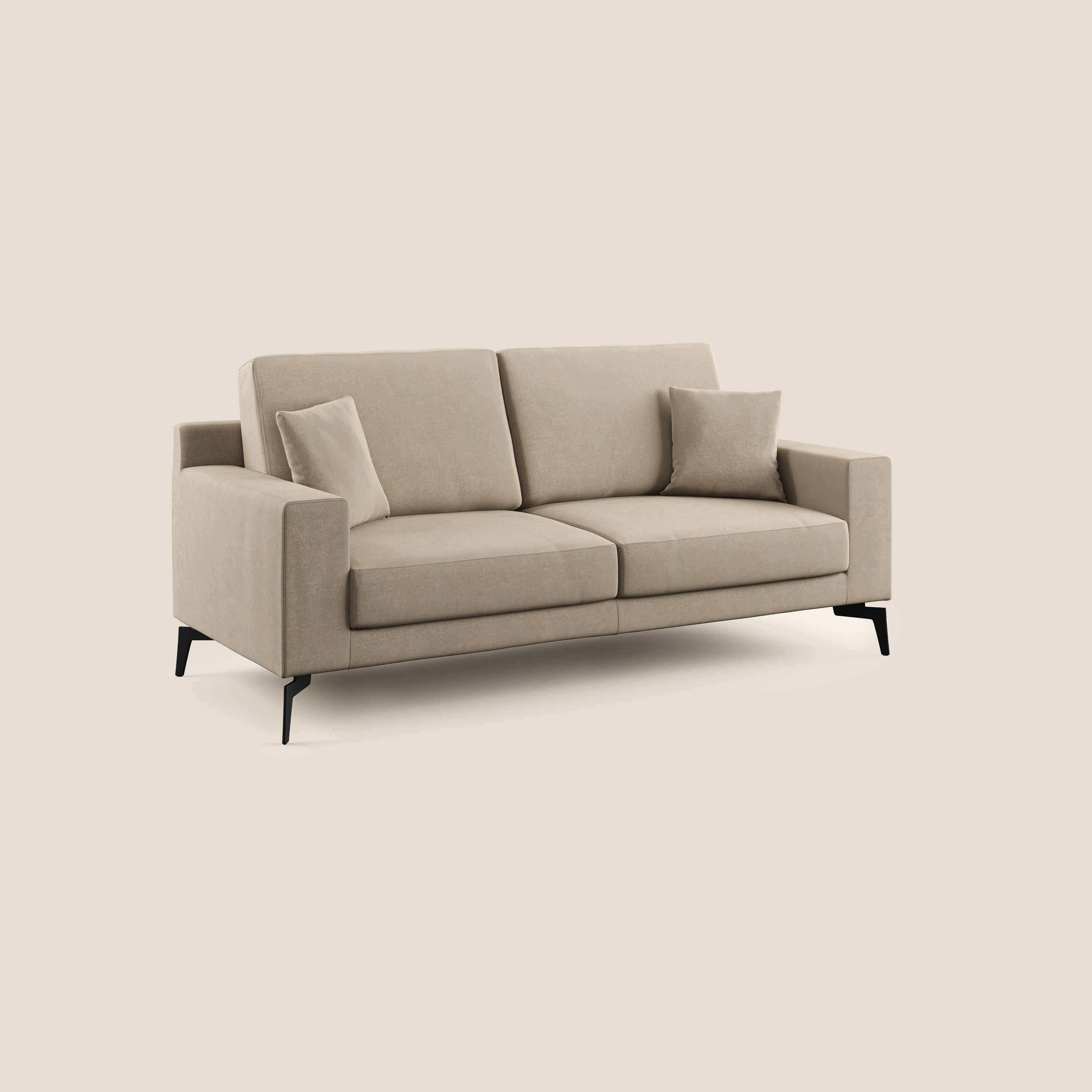 Prestige divano moderno in microfibra smacchiabile T11 tortora - divani.store