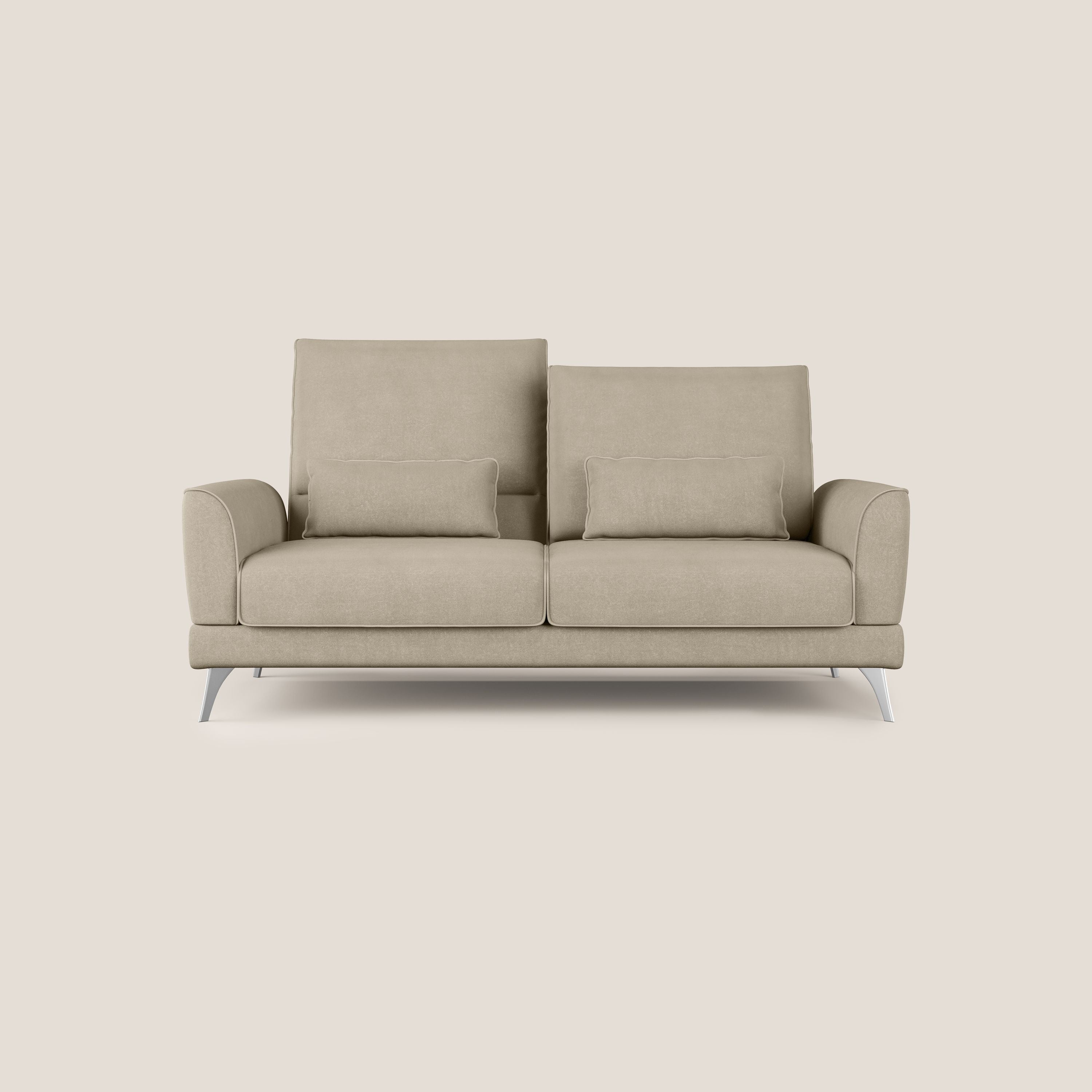 Tommy Divano relax con schienali traslanti in microfibra smacchiabile T11 tortora - divani.store