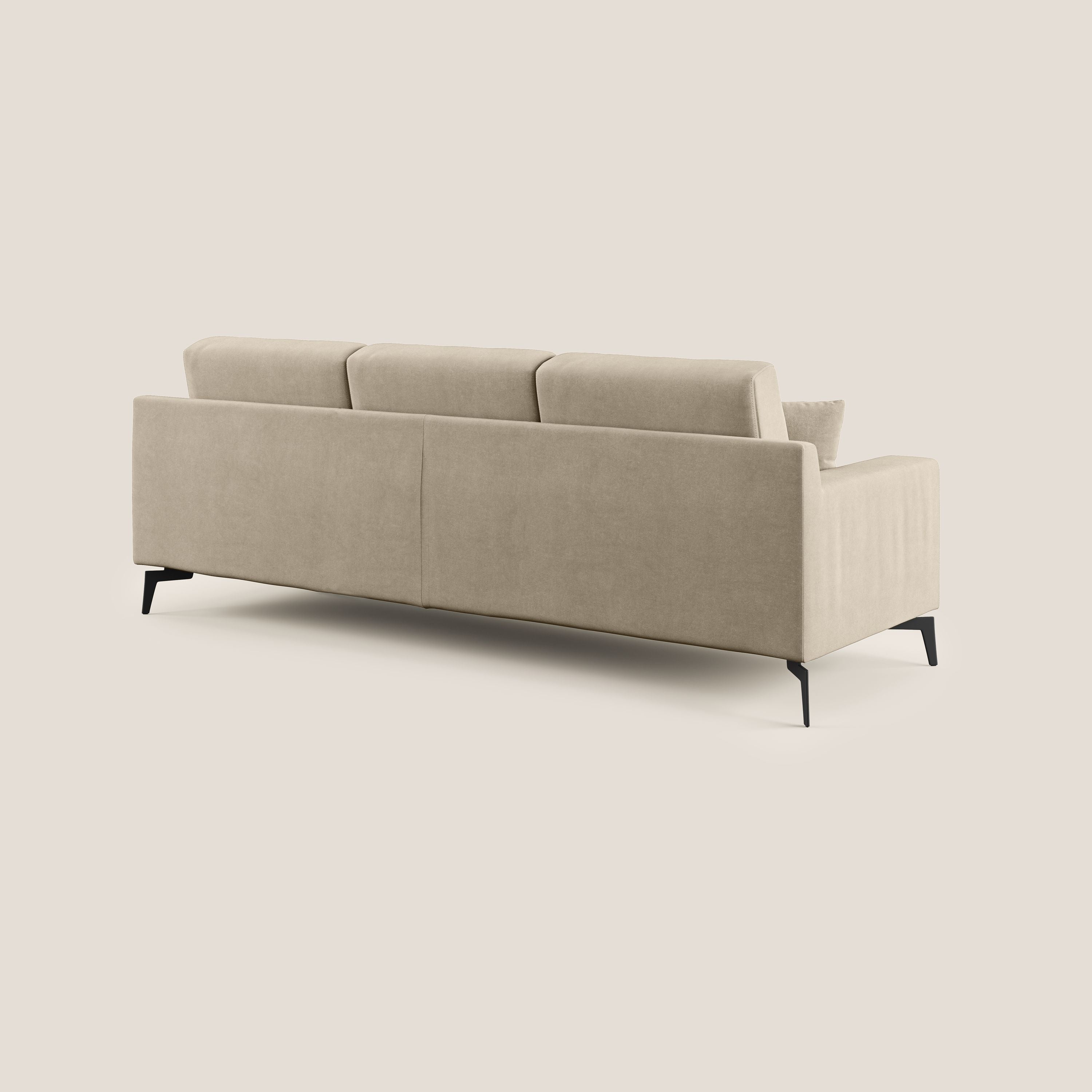 Prestige divano angolare reversibile in microfibra smacchiabile T11 tortora - divani.store