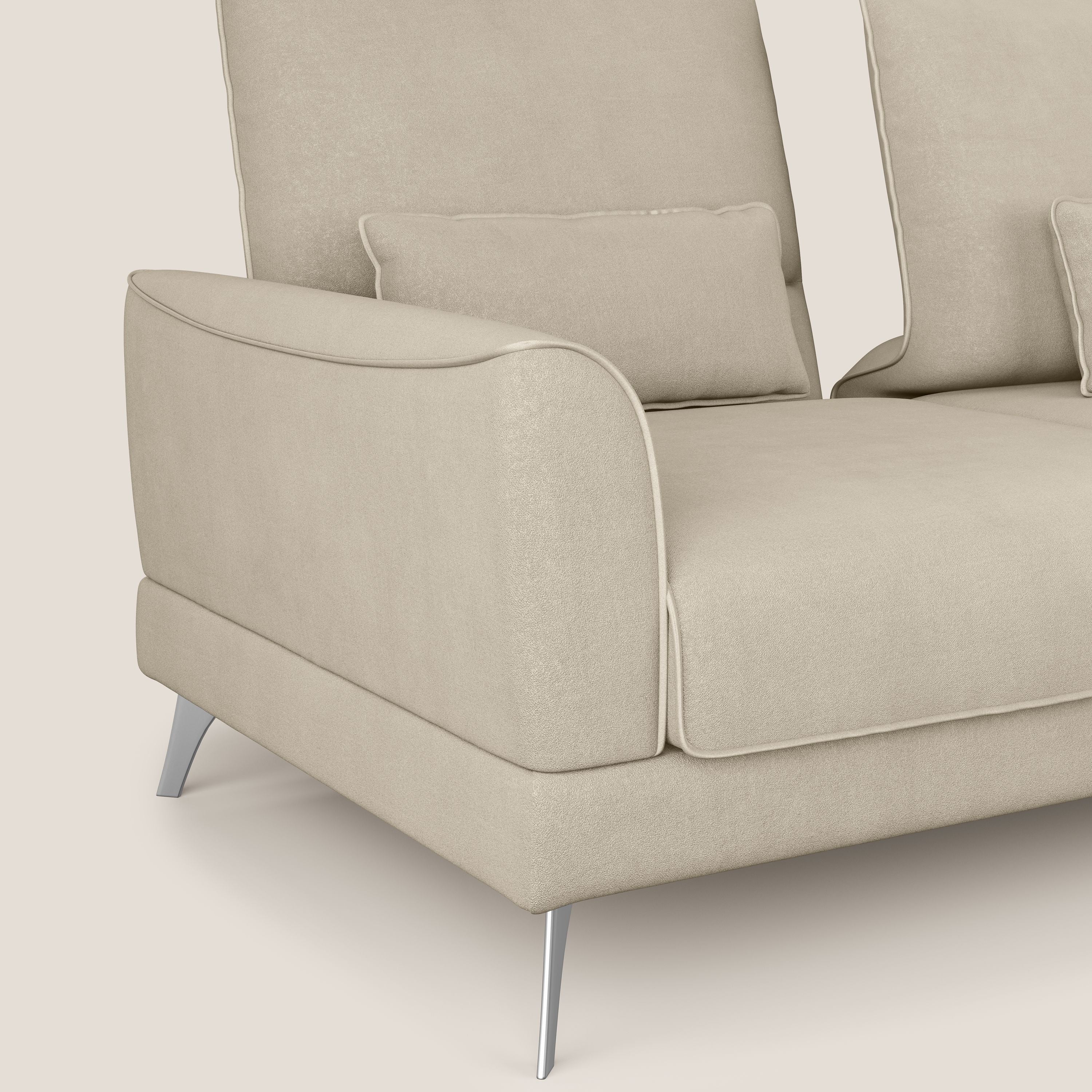 Tommy Divano relax con schienali traslanti in microfibra smacchiabile T11 tortora - divani.store