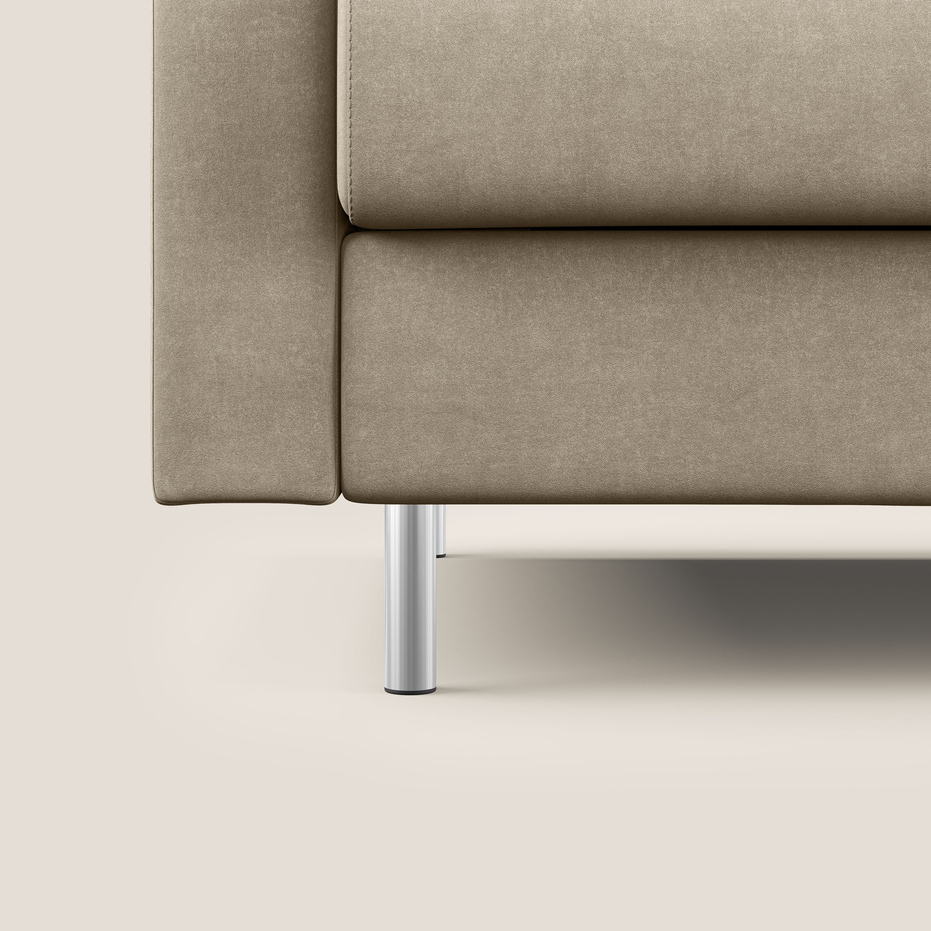 Megan divano letto matrimoniale in microfibra smacchiabile T11 tortora - divani.store