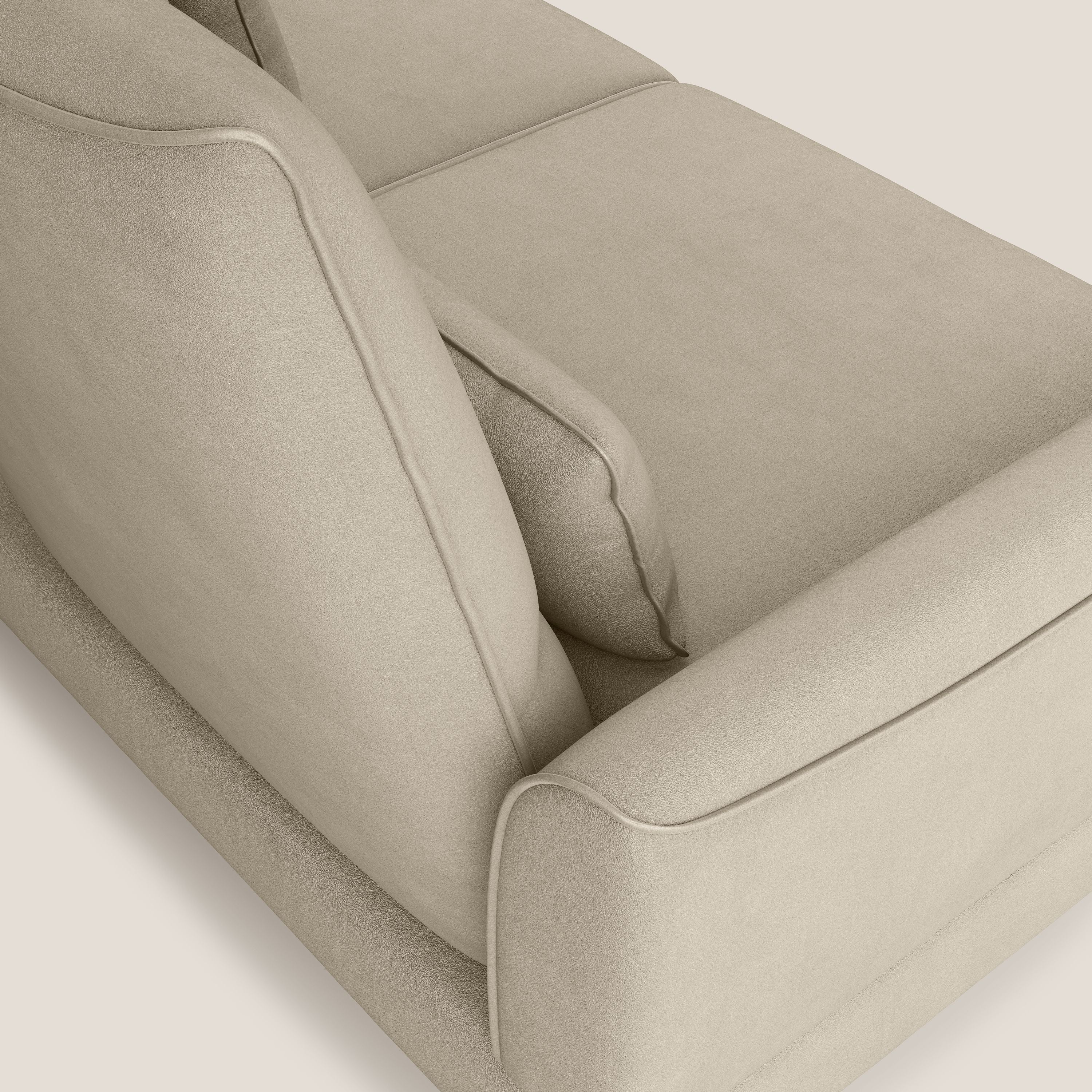 Tommy Divano relax con schienali traslanti in microfibra smacchiabile T11 tortora - divani.store