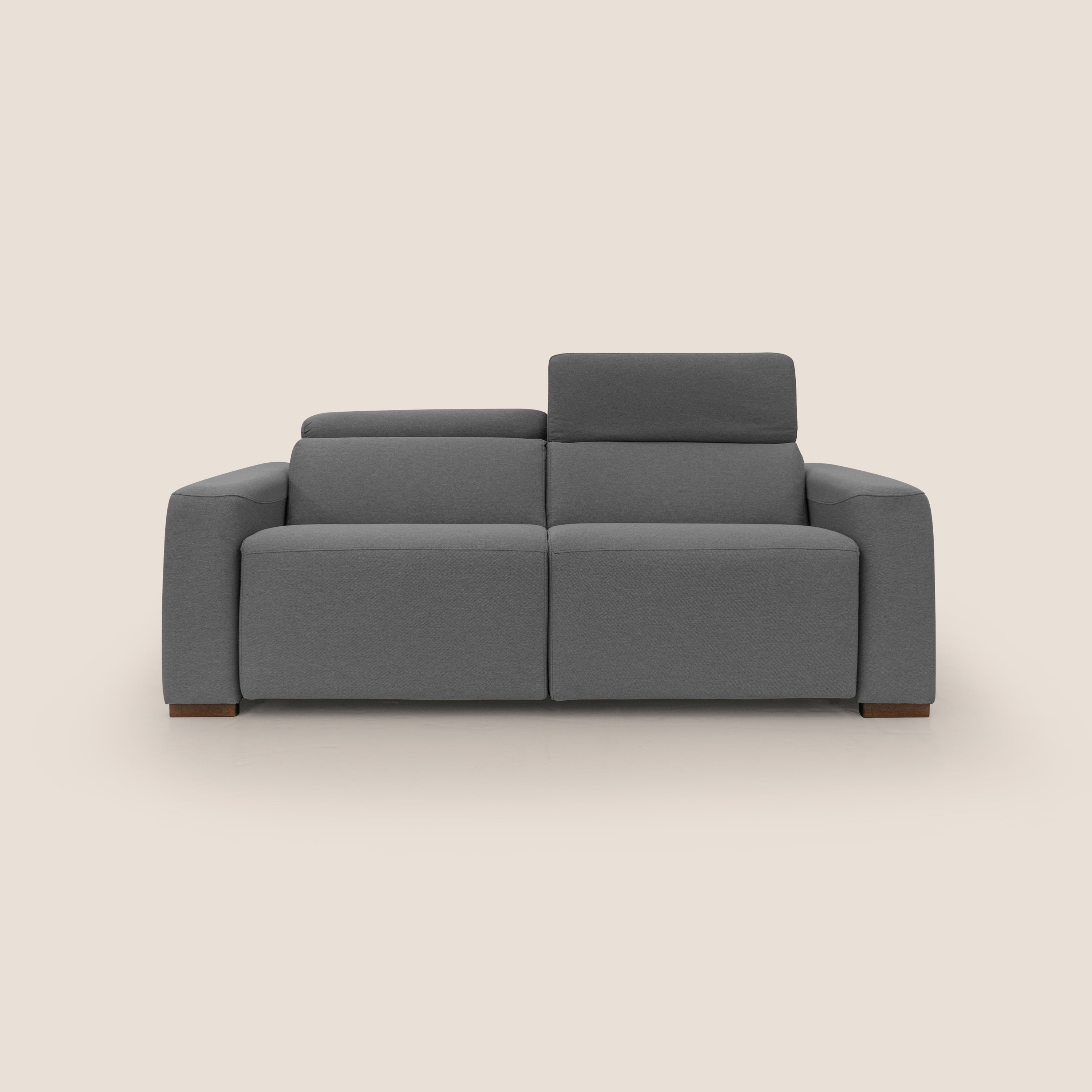Poseidon divano letto + relax elettrico in tessuto smacchiabile impermeabile T05 antracite - divani.store