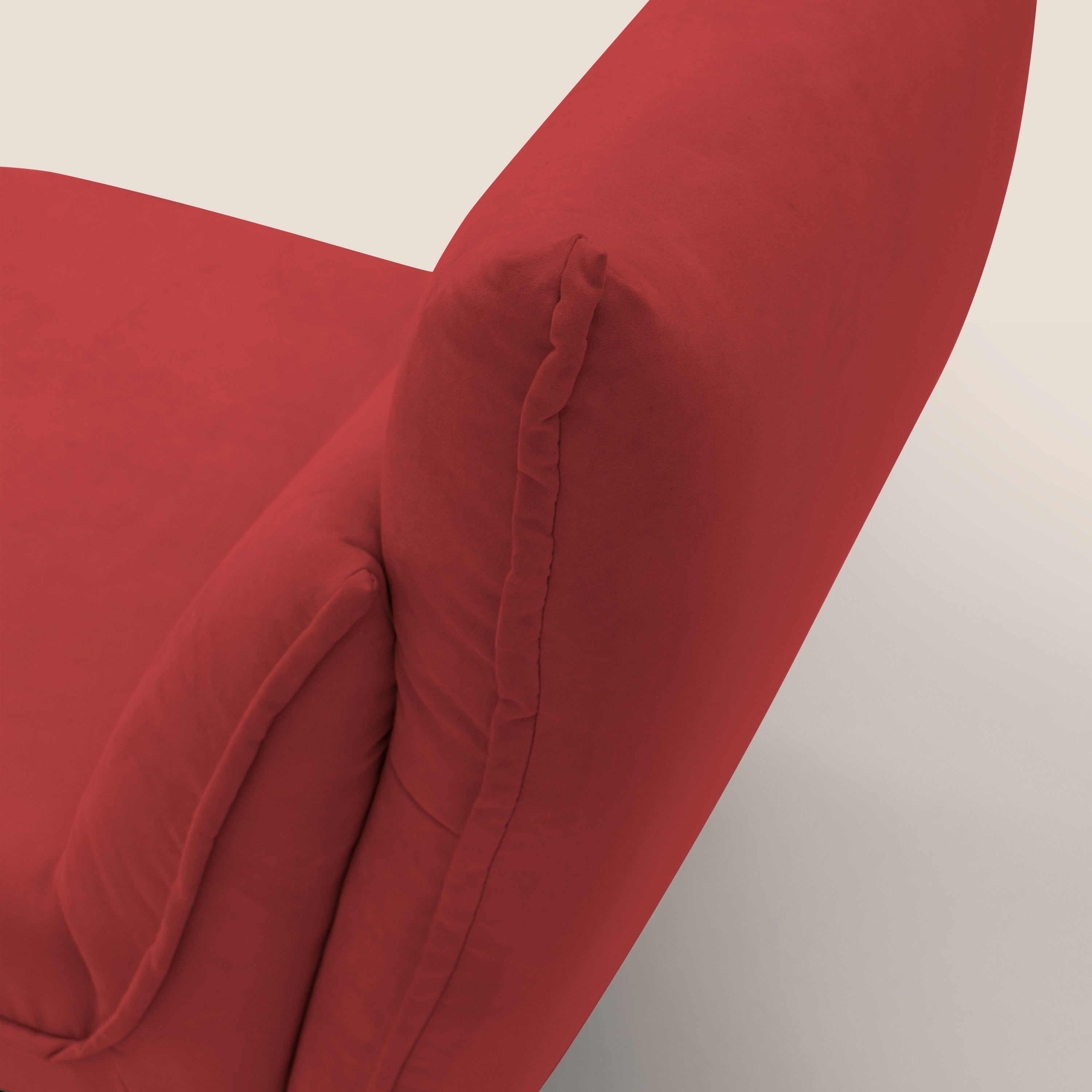 Tessa Poltroncina dal design moderno in morbida microfibra smacchiabile T11 rosso - divani.store