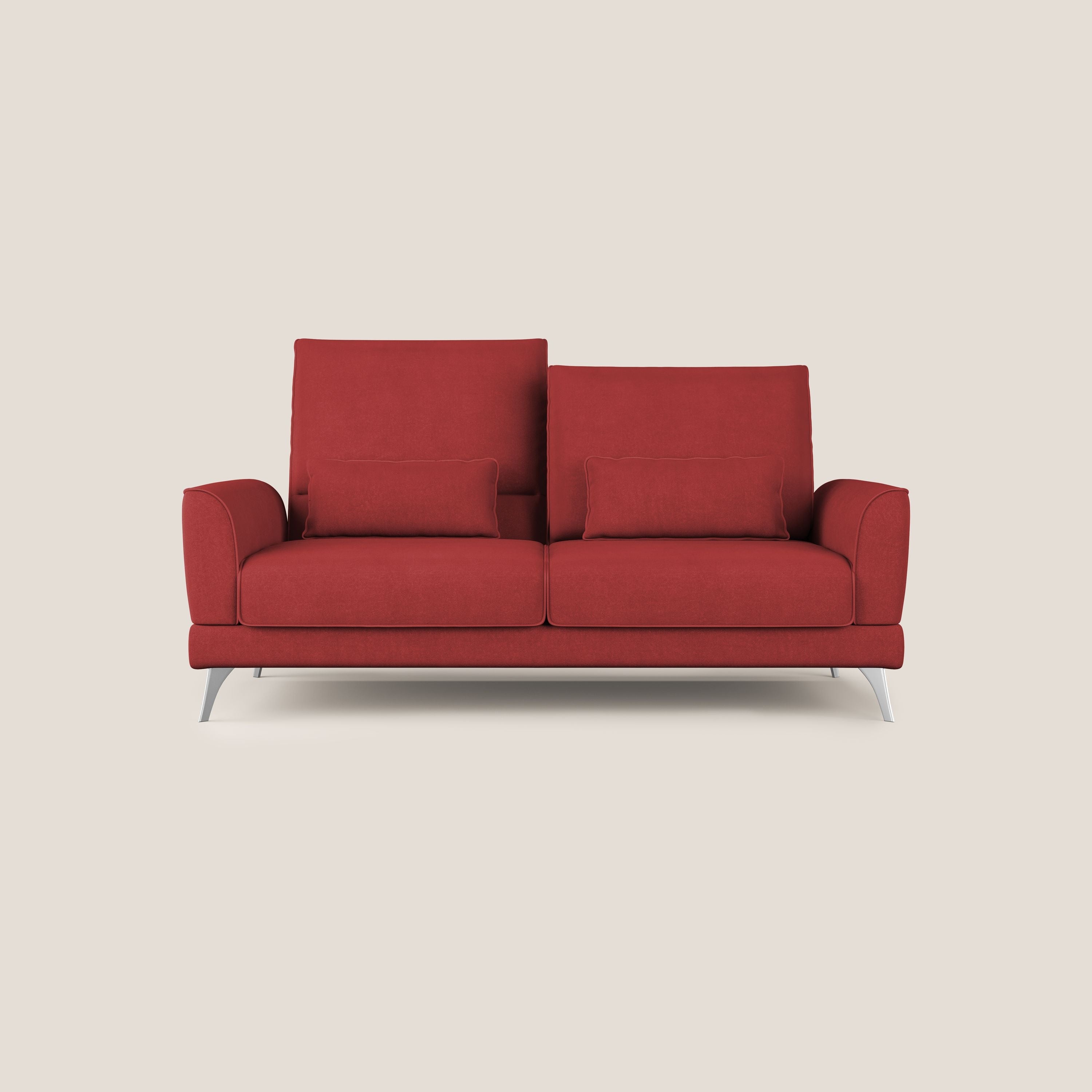 Tommy Divano relax con schienali traslanti in microfibra smacchiabile T11 rosso - divani.store