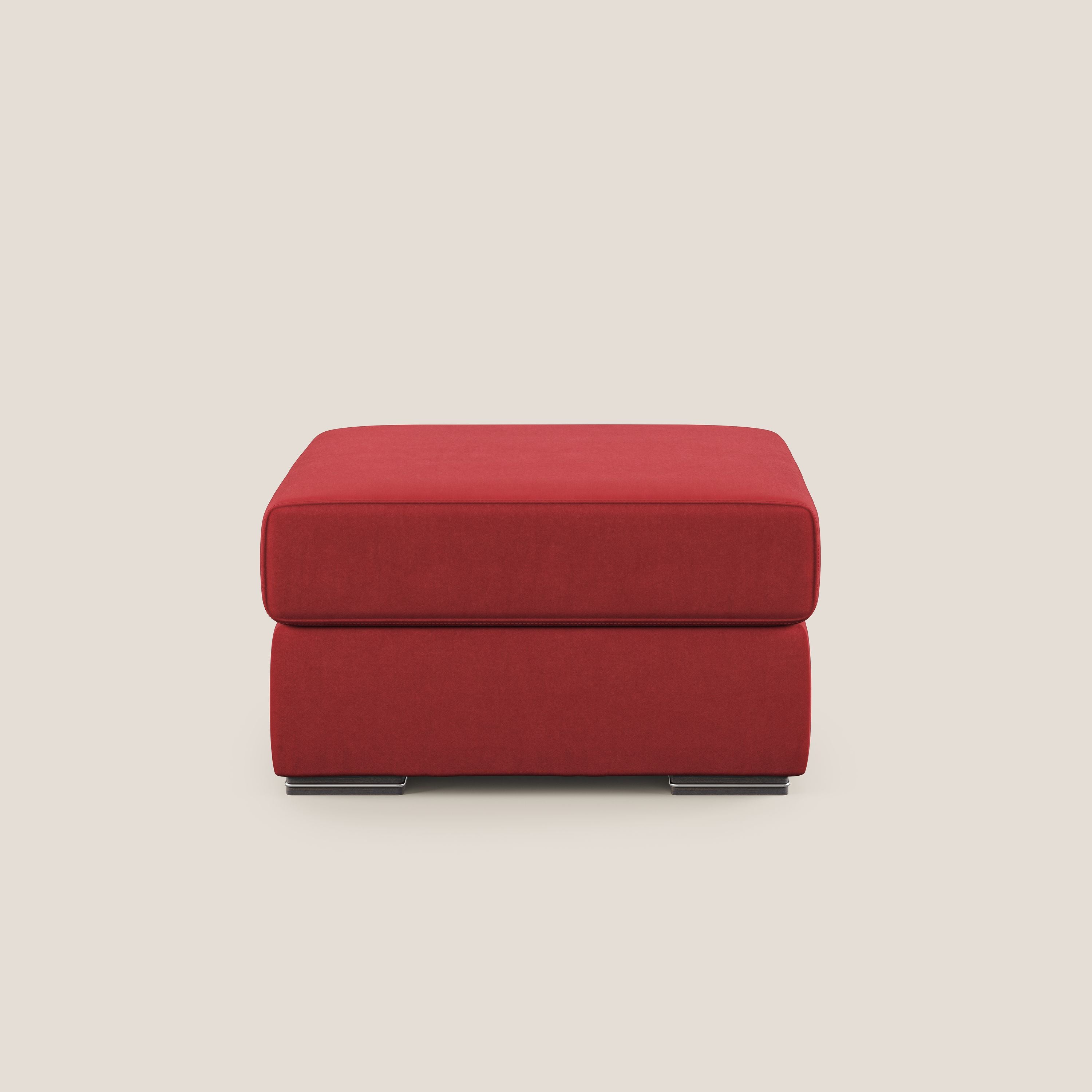 Sun pouf apribile contenitore in microfibra smacchiabile T11 rosso - divani.store