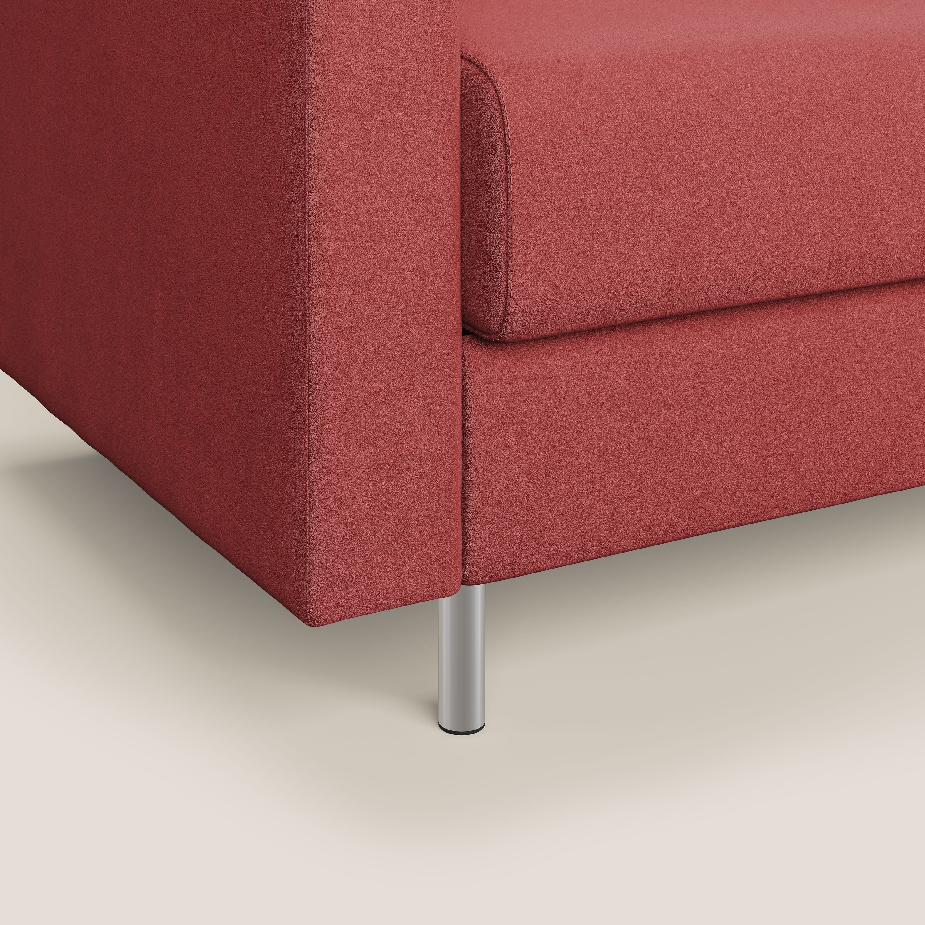 Megan poltrona letto in microfibra smacchiabile T11 rosso - divani.store