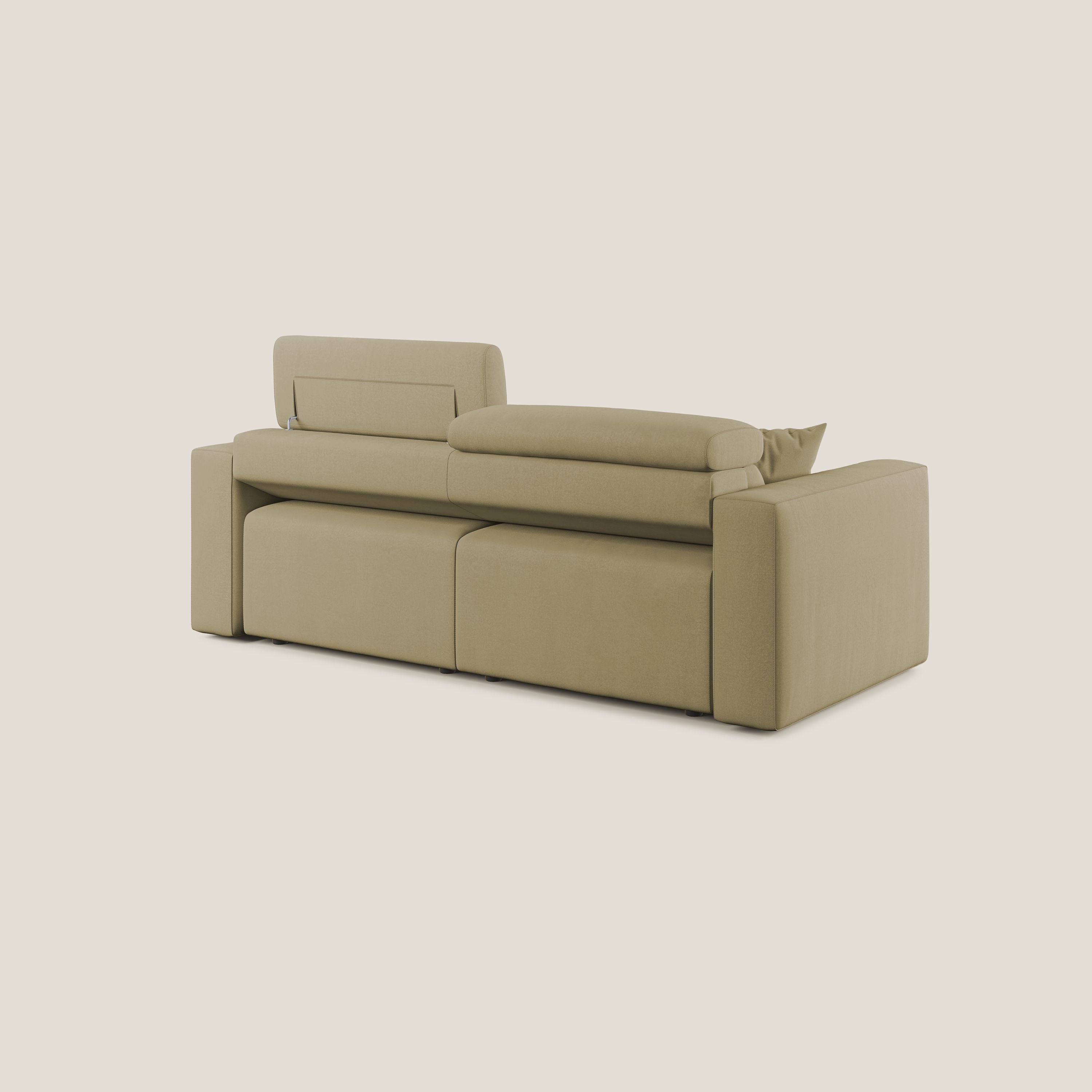 Orwell divano con seduta estraibile in microfibra smacchiabile T11 beige - divani.store