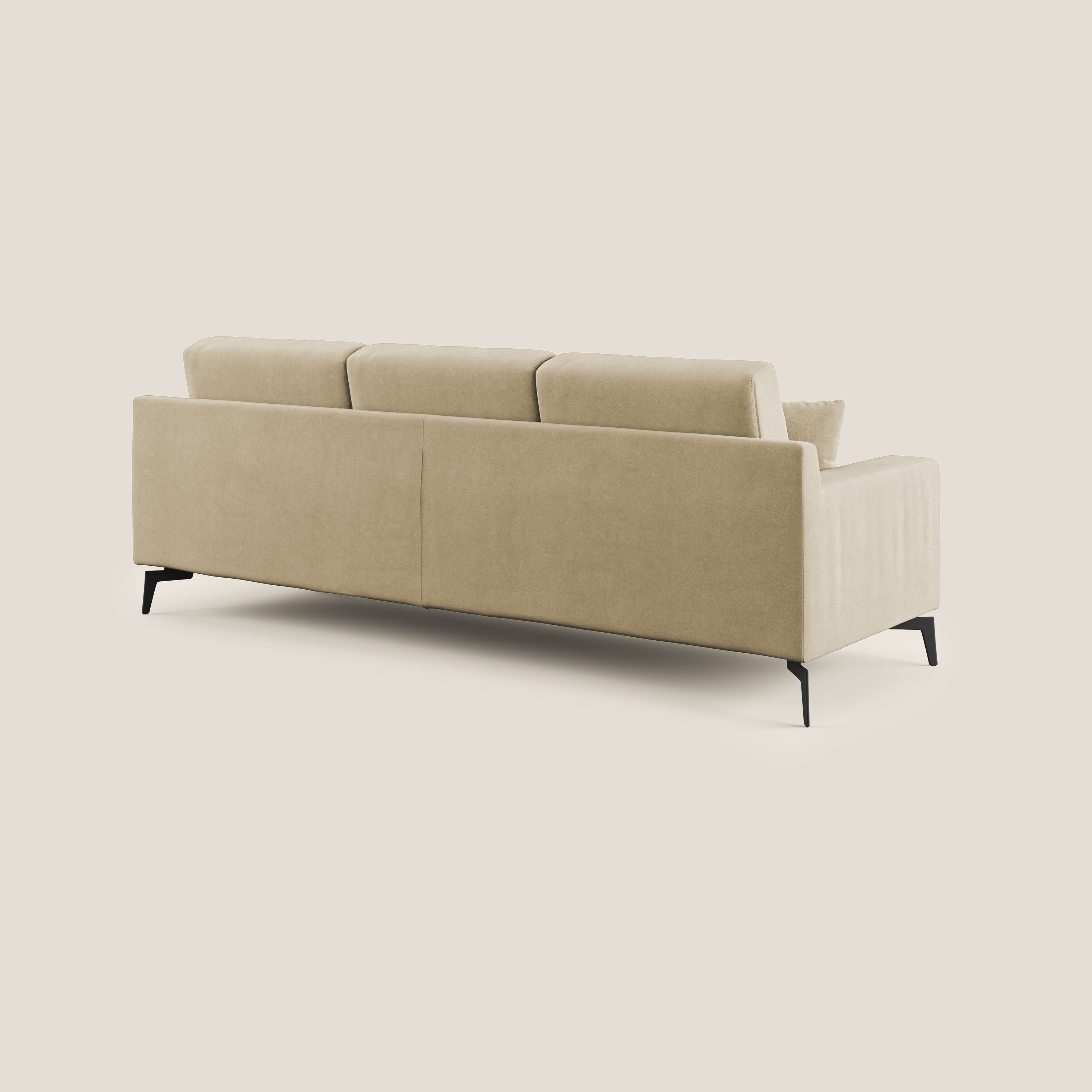 Prestige divano angolare reversibile in microfibra smacchiabile T11 beige - divani.store