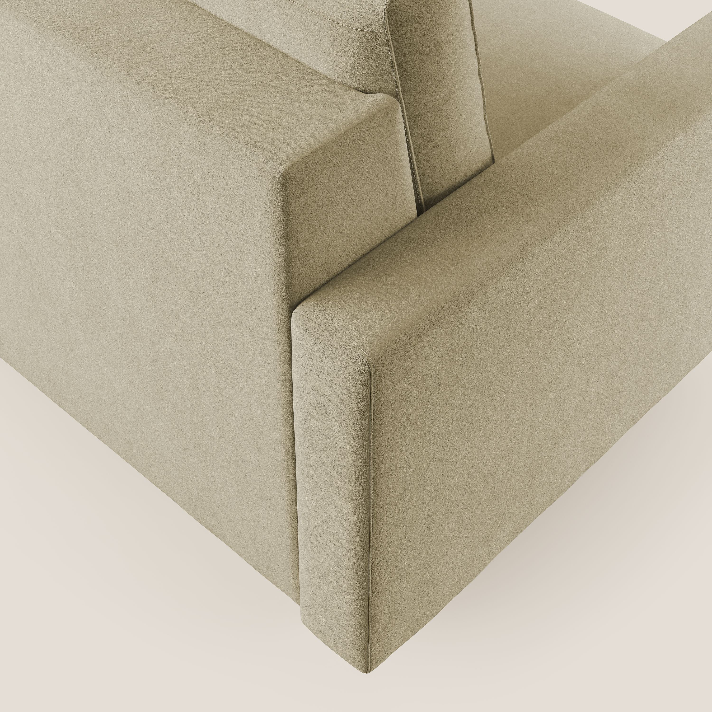 Megan poltrona letto in microfibra smacchiabile T11 beige - divani.store