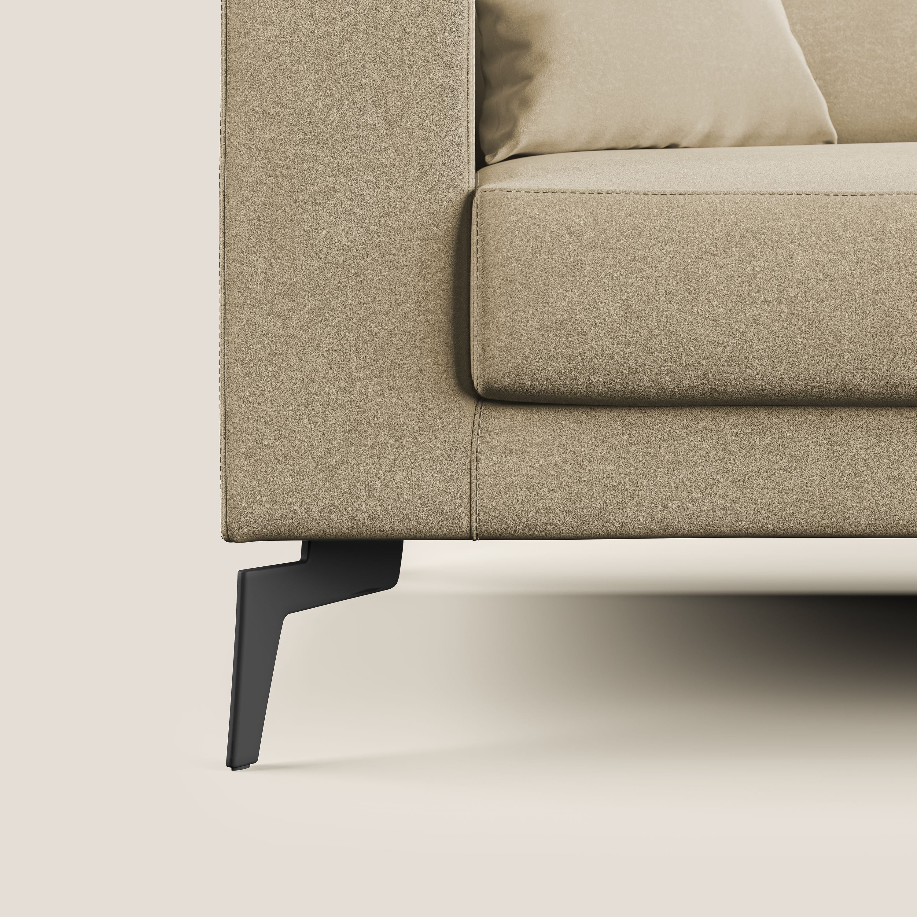 Prestige divano moderno in microfibra smacchiabile T11 beige - divani.store