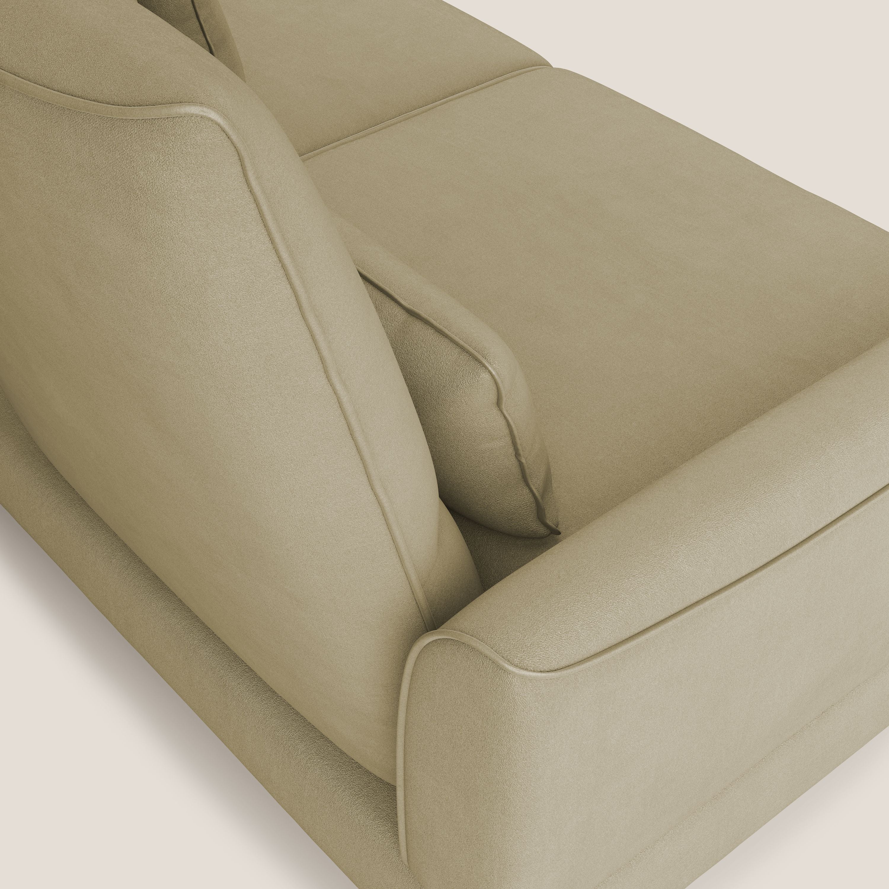 Tommy Divano relax con schienali traslanti in microfibra smacchiabile T11 beige - divani.store