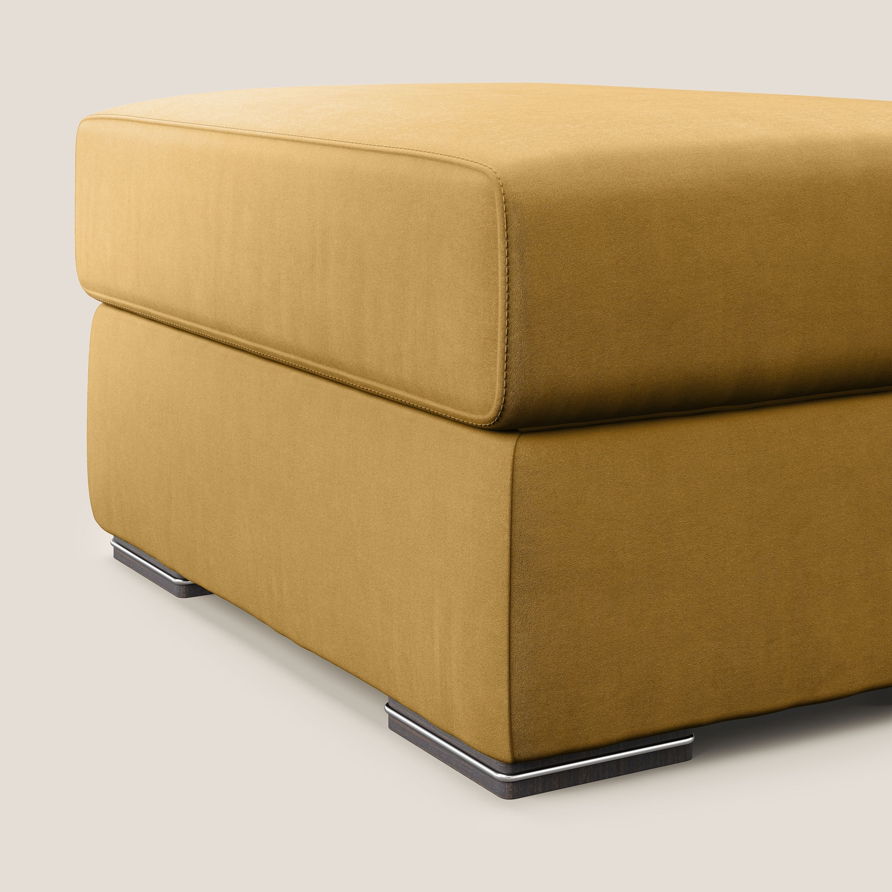 Sun pouf apribile contenitore in microfibra smacchiabile T11 giallo - divani.store