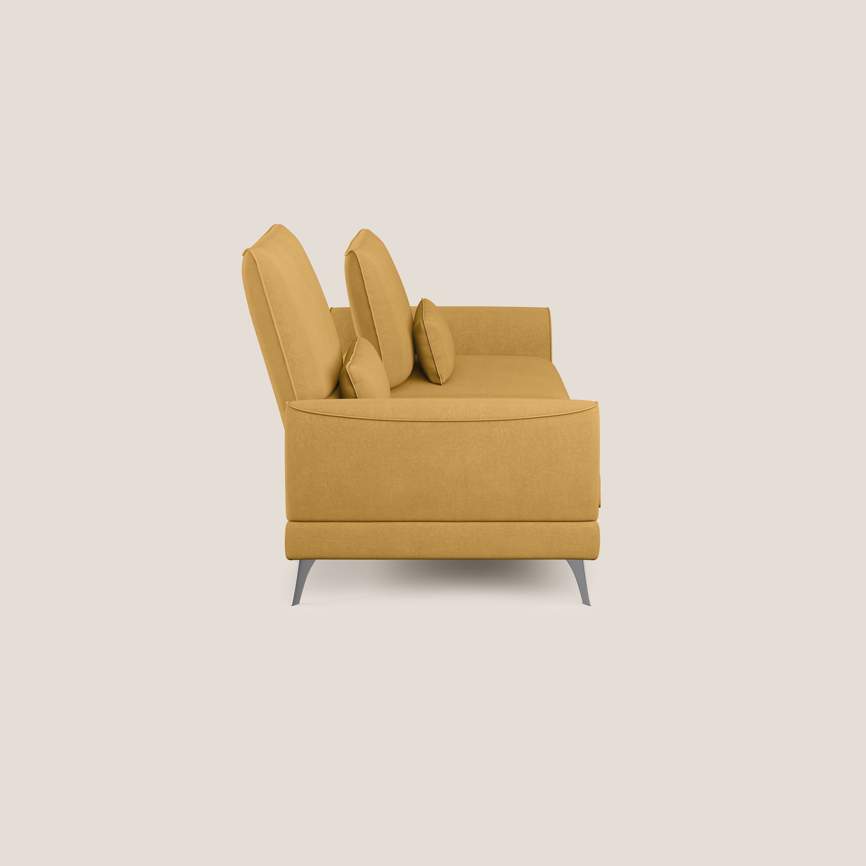 Tommy Divano relax con schienali traslanti in microfibra smacchiabile T11 giallo - divani.store