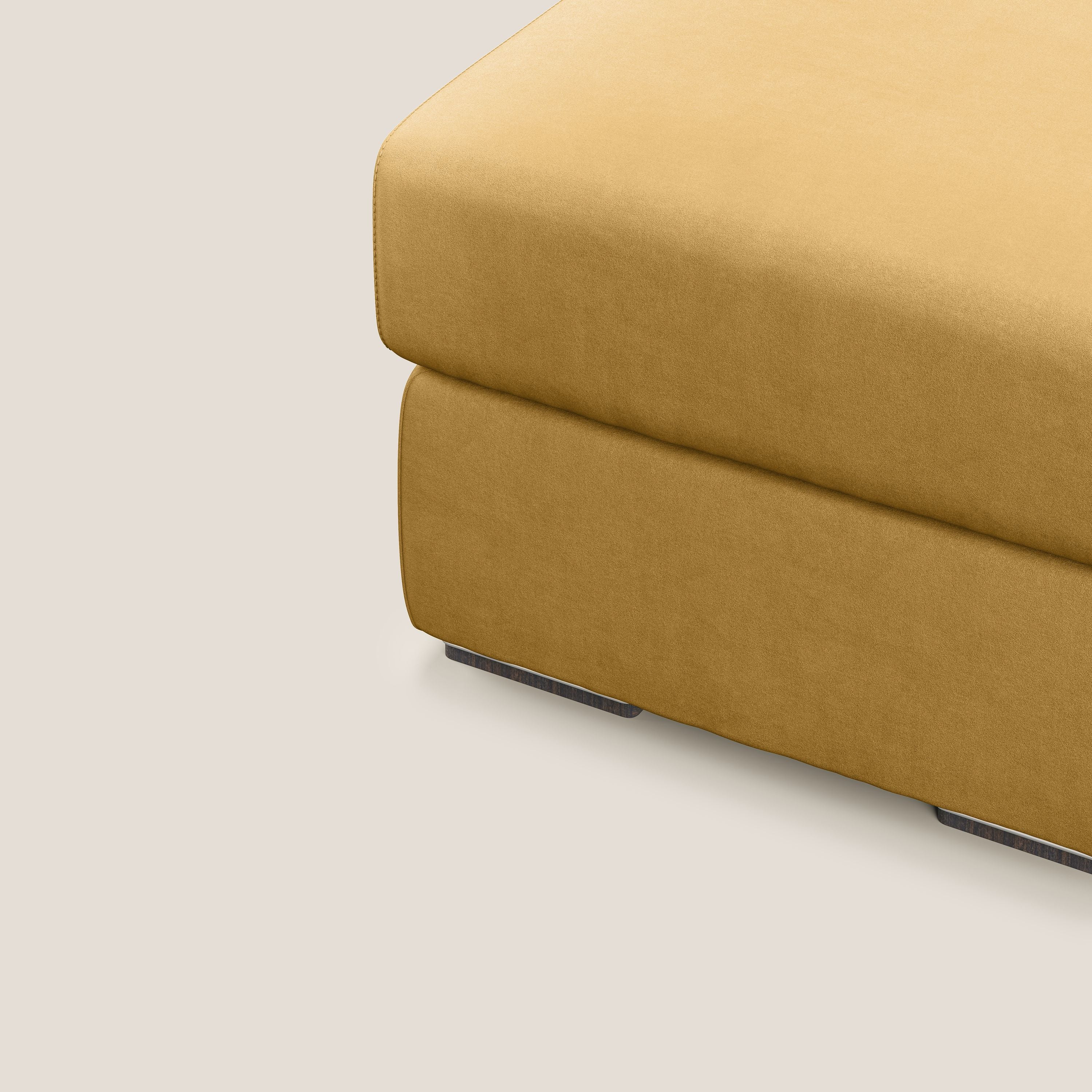 Sun pouf apribile contenitore in microfibra smacchiabile T11 giallo - divani.store