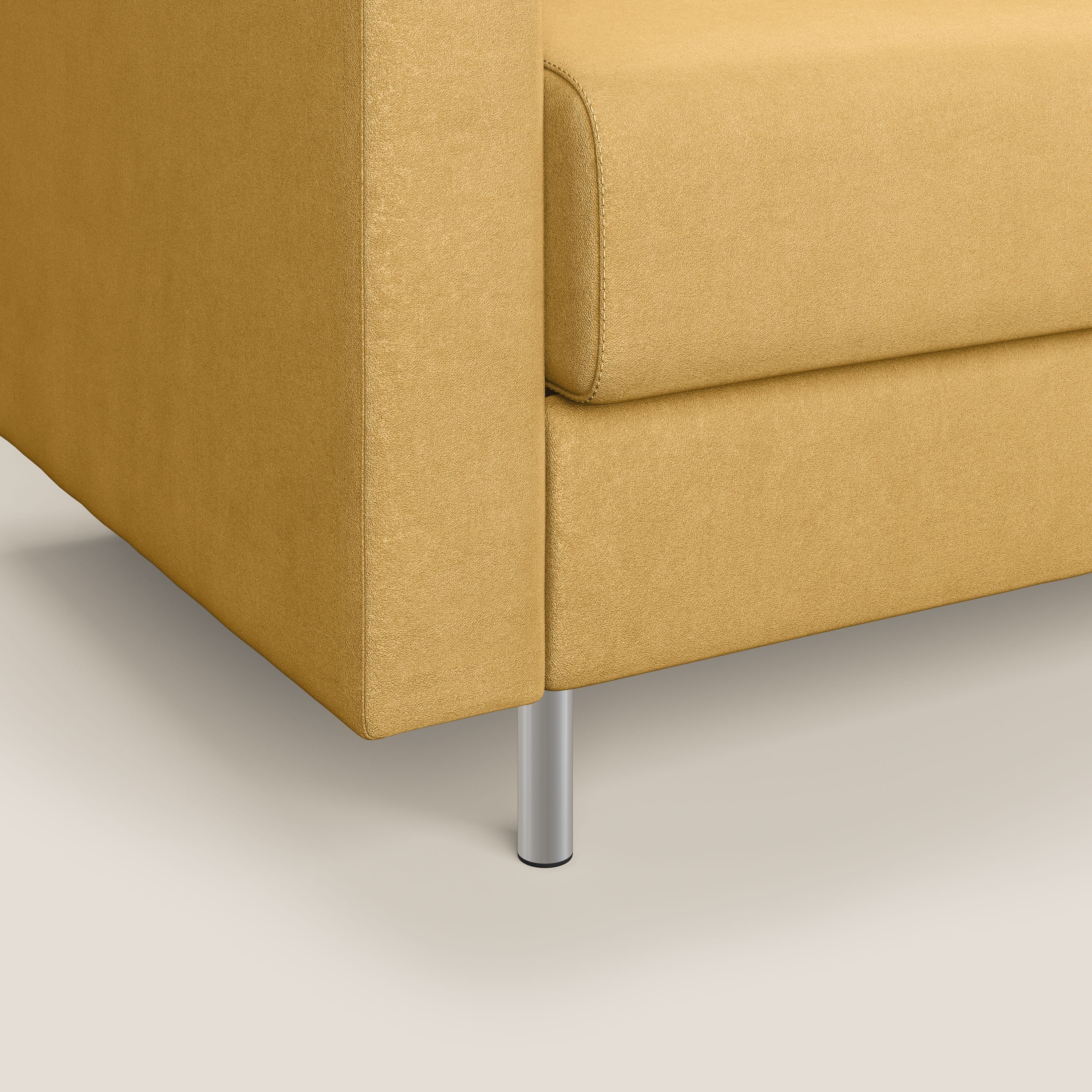 Megan poltrona letto in microfibra smacchiabile T11 giallo - divani.store