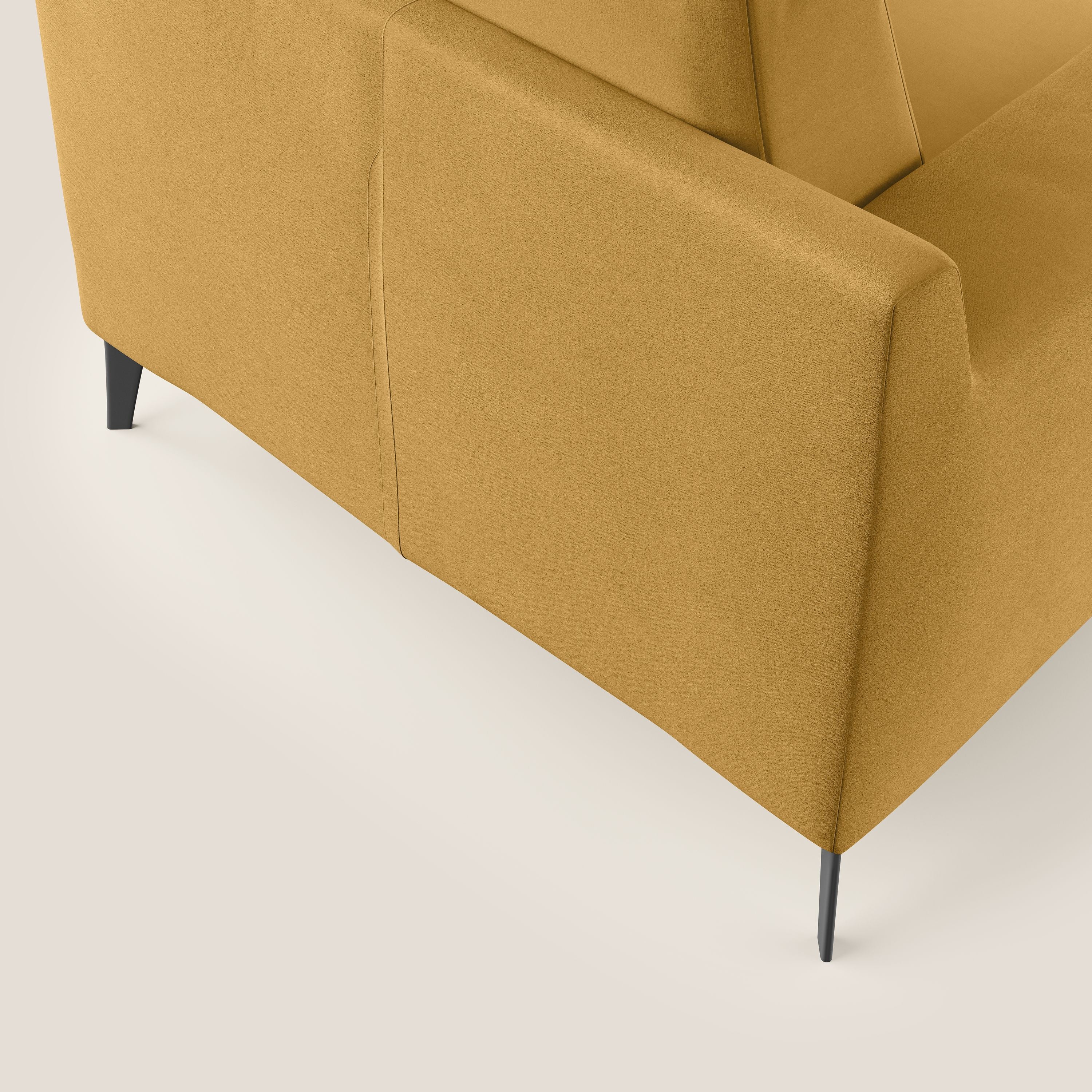 Prestige poltroncina moderna in microfibra smacchiabile T11 giallo - divani.store