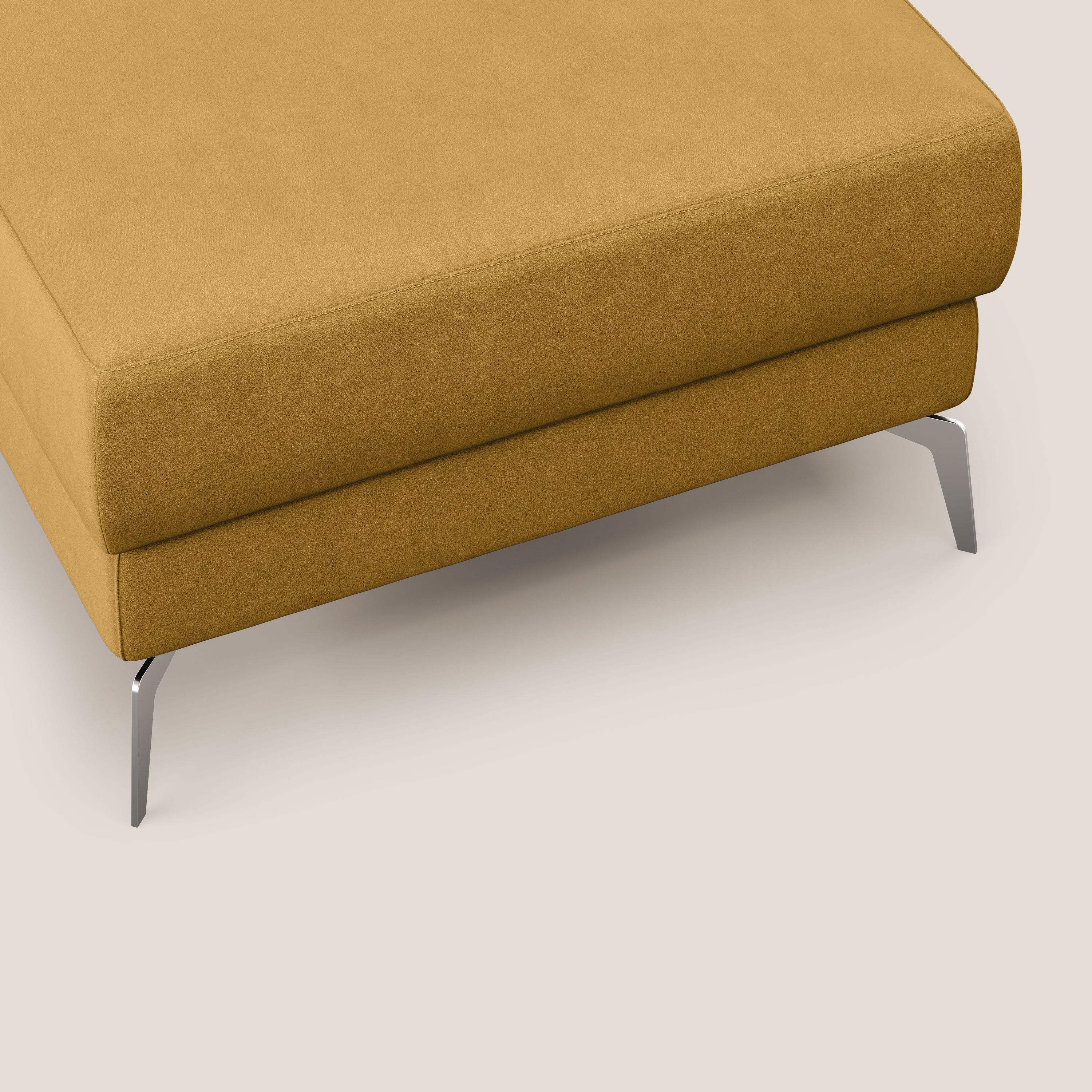 Star Pouf con piedini alti in microfibra impermeabile T11 giallo - divani.store