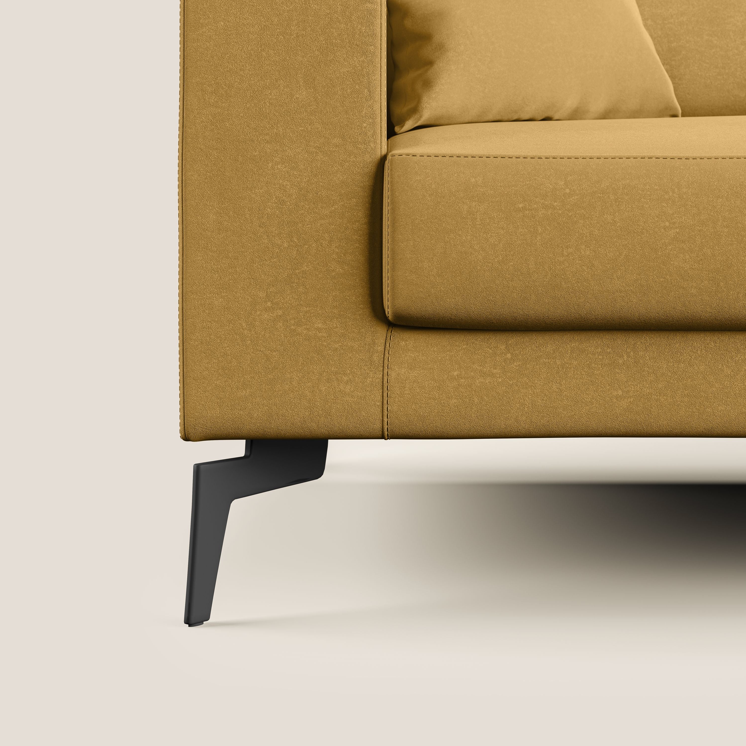 Prestige divano moderno in microfibra smacchiabile T11 giallo - divani.store