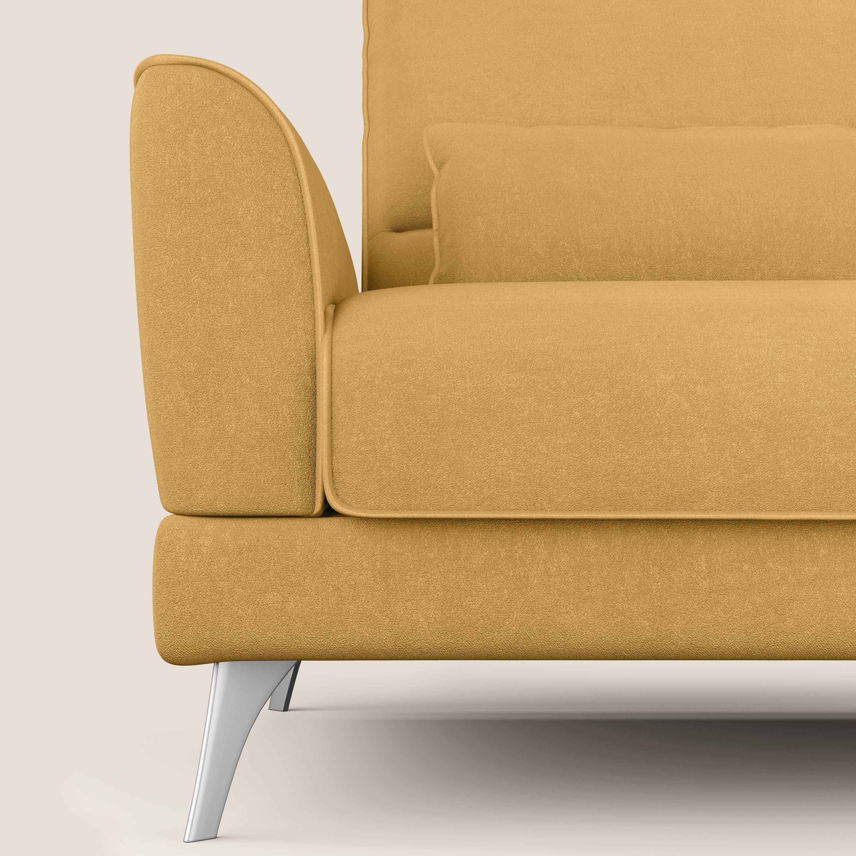 Tommy Divano relax con schienali traslanti in microfibra smacchiabile T11 giallo - divani.store