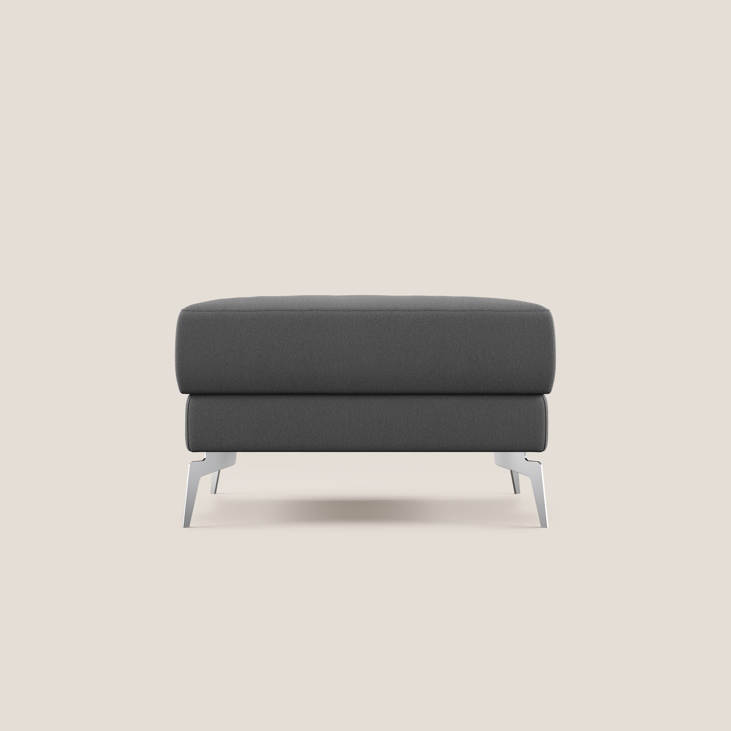 Star Pouf con piedini alti in tessuto smacchiabile T05 antracite - divani.store
