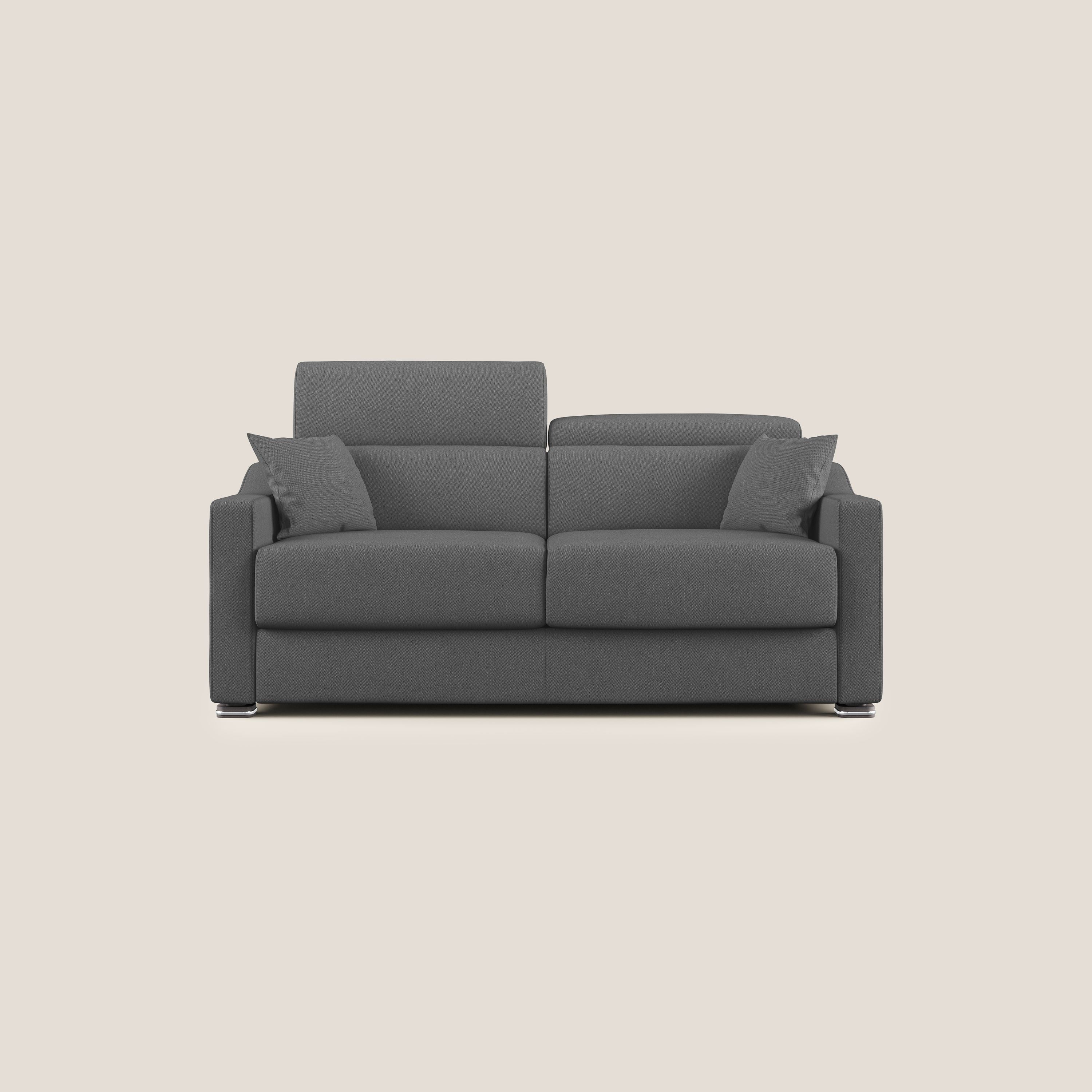 Amber divano letto matrimoniale in tessuto smacchiabile T05 antracite - divani.store