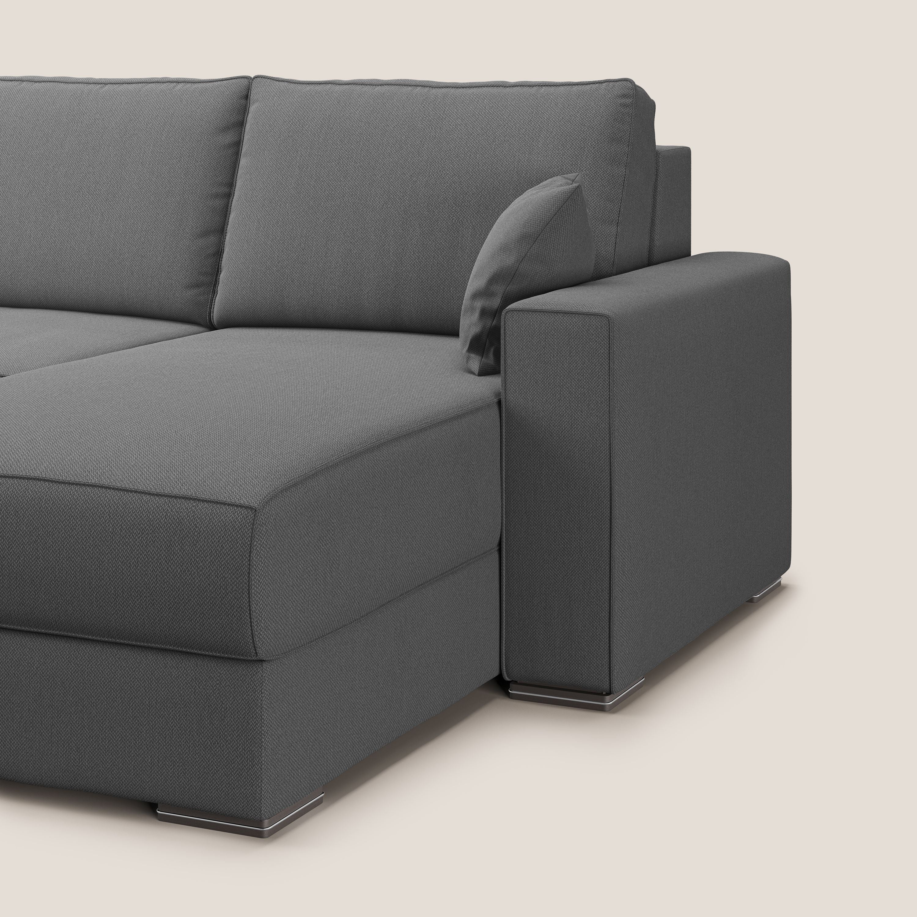 Dream Divano letto angolare in tessuto smacchiabile T05 antracite - divani.store