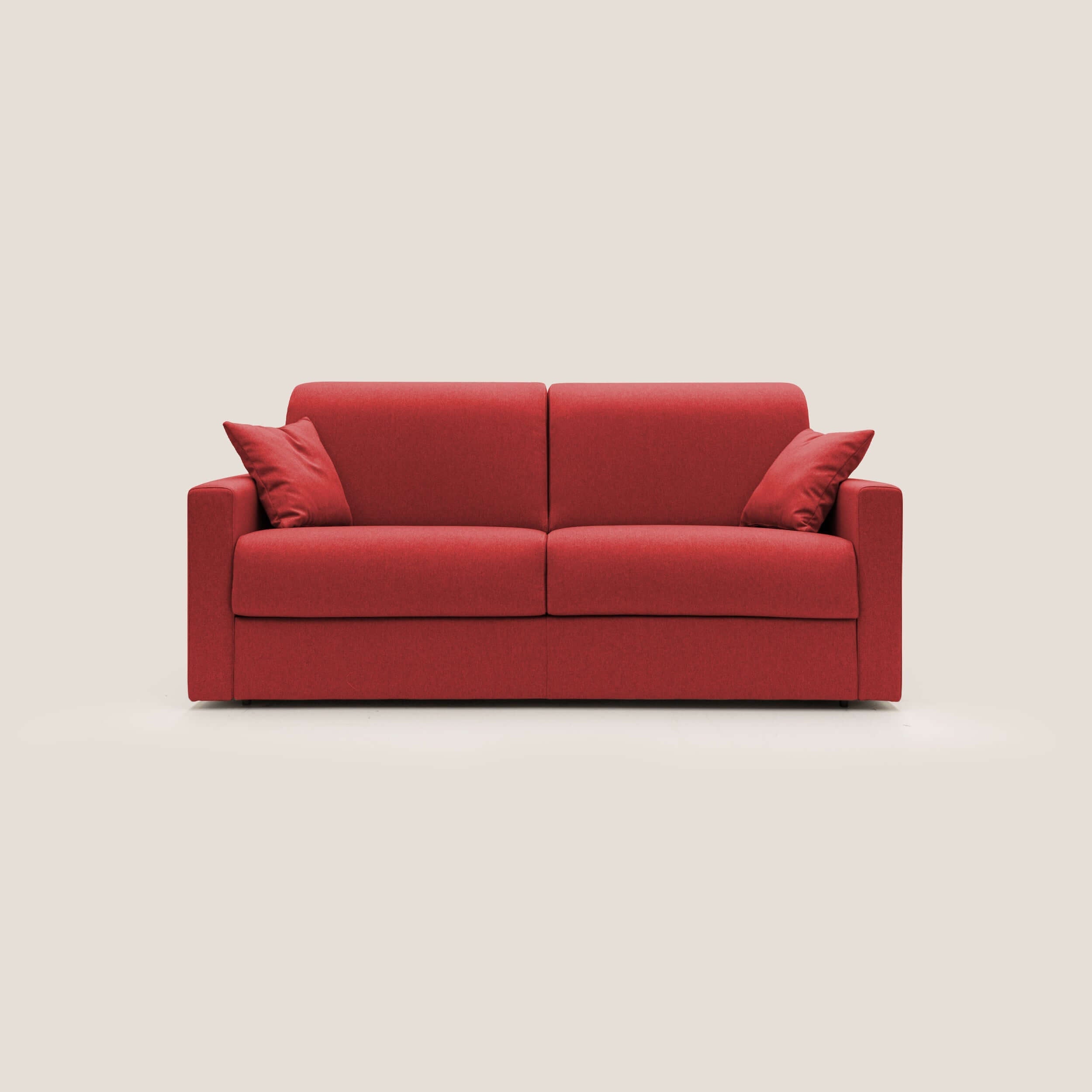 Chris Divano letto matrimoniale in tessuto impermeabile T13 rosso - divani.store