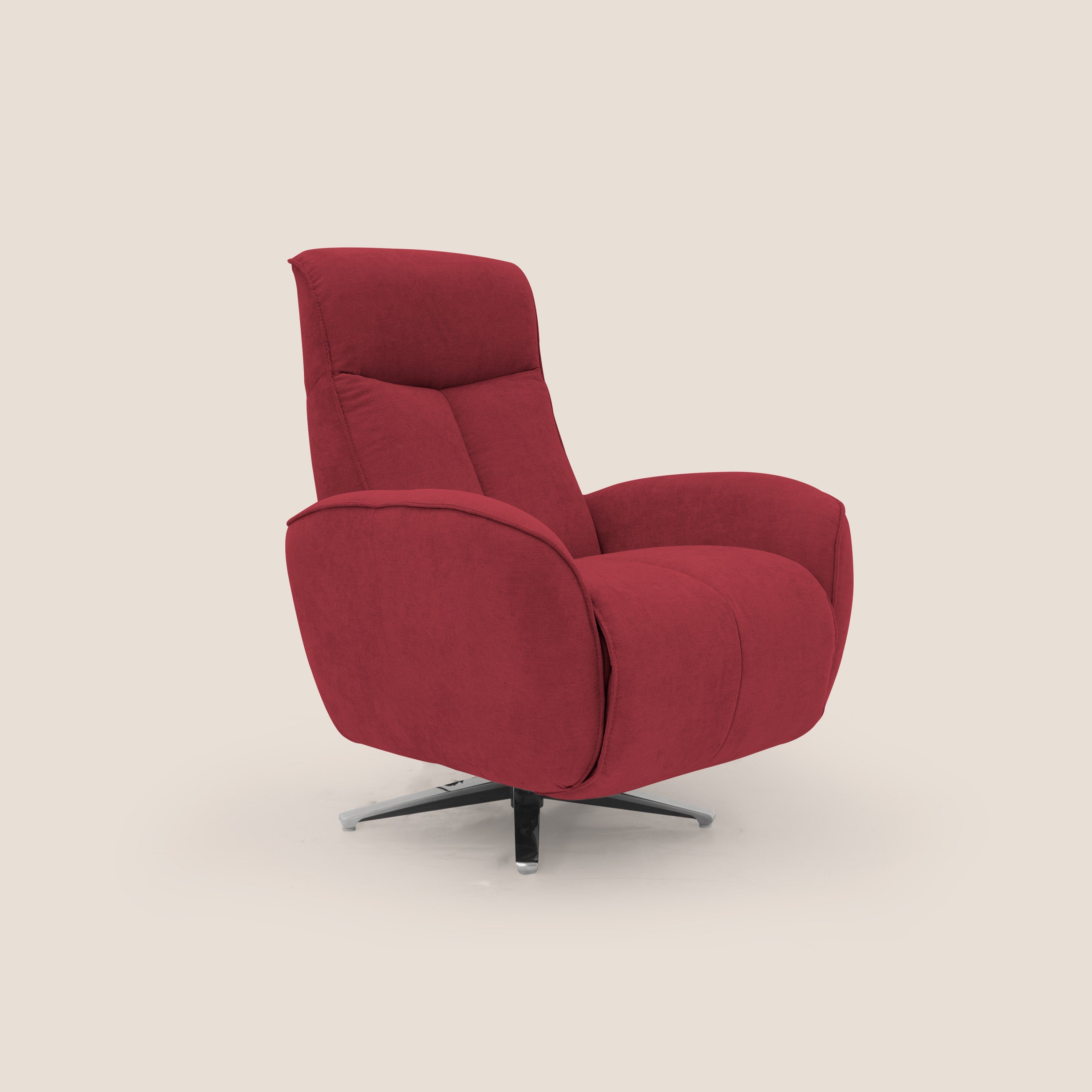 EVA Poltroncina RELAX in morbido tessuto impermeabile T02 rosso - divani.store