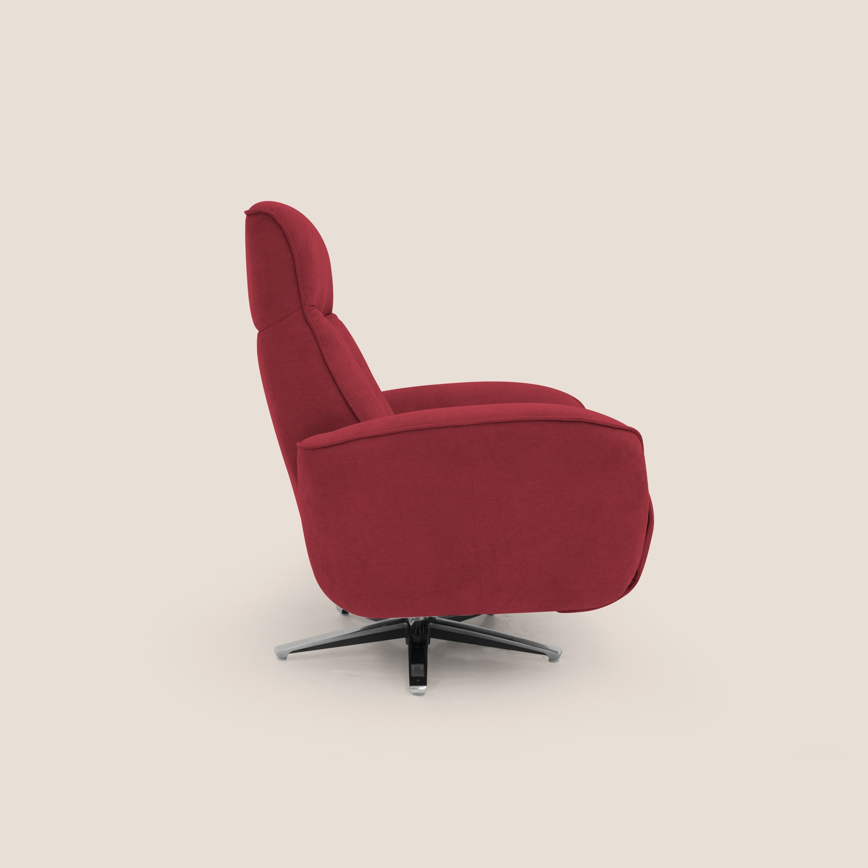 EVA Poltroncina RELAX in morbido tessuto impermeabile T02 rosso - divani.store