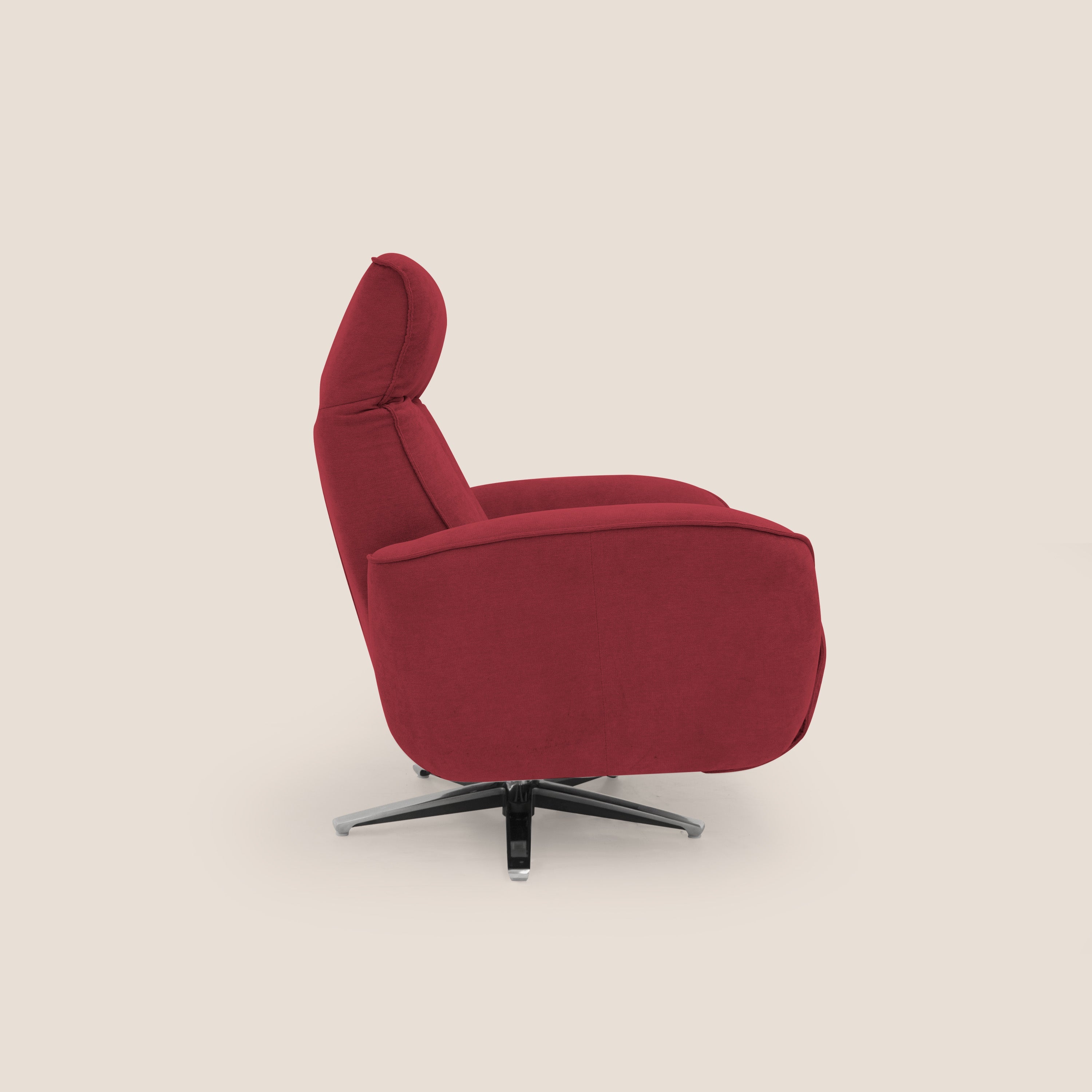 EVA Poltroncina RELAX in morbido tessuto impermeabile T02 rosso - divani.store