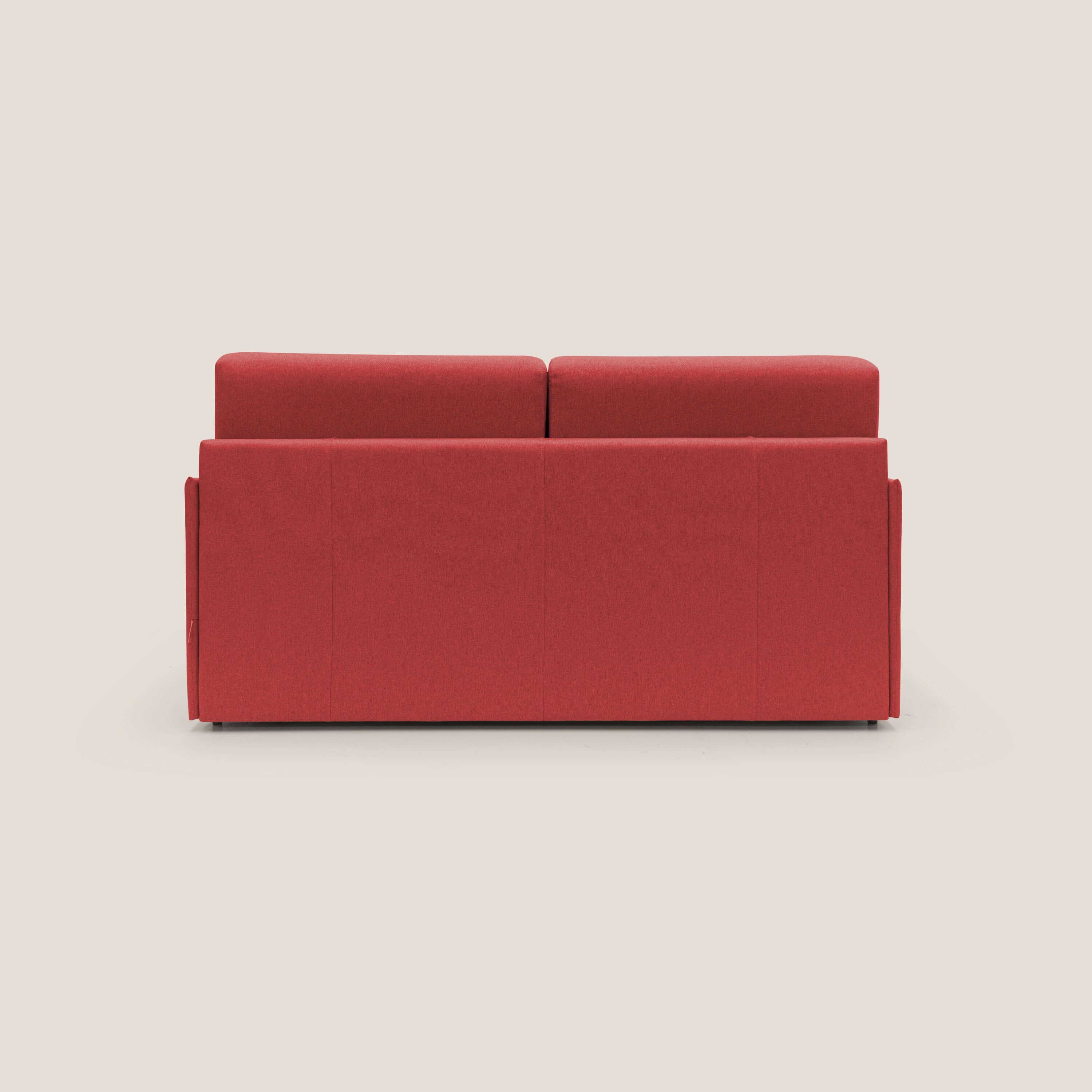 Evans Divano letto matrimoniale in tessuto impermeabile T13 rosso - divani.store