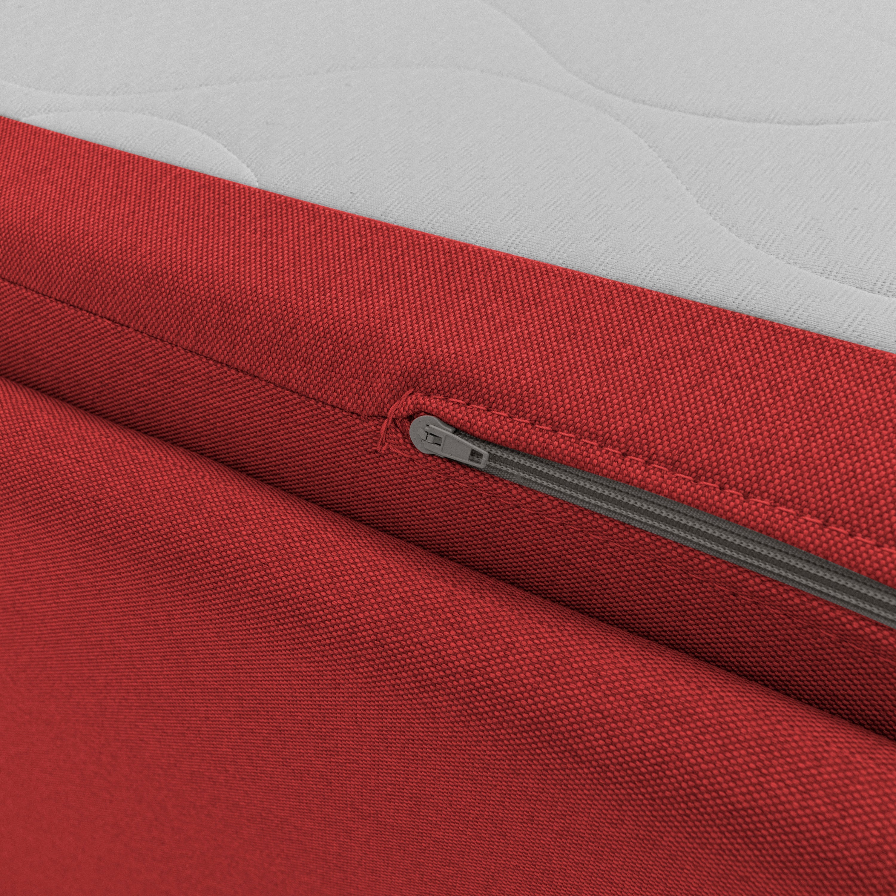 Durini Divano duplex con doppio letto in tessuto simil cotone impermeabile T13 rosso - divani.store