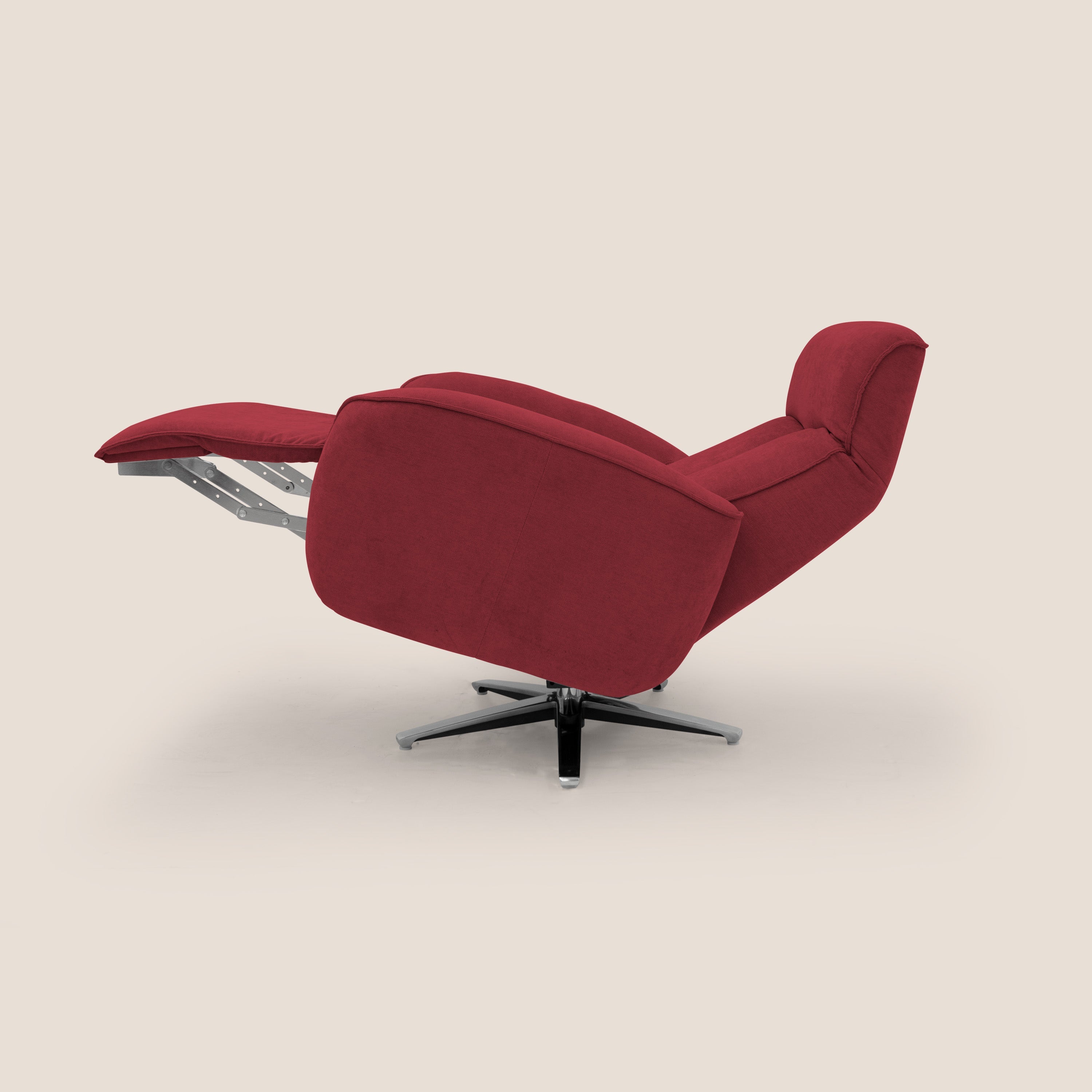 EVA Poltroncina RELAX in morbido tessuto impermeabile T02 rosso - divani.store