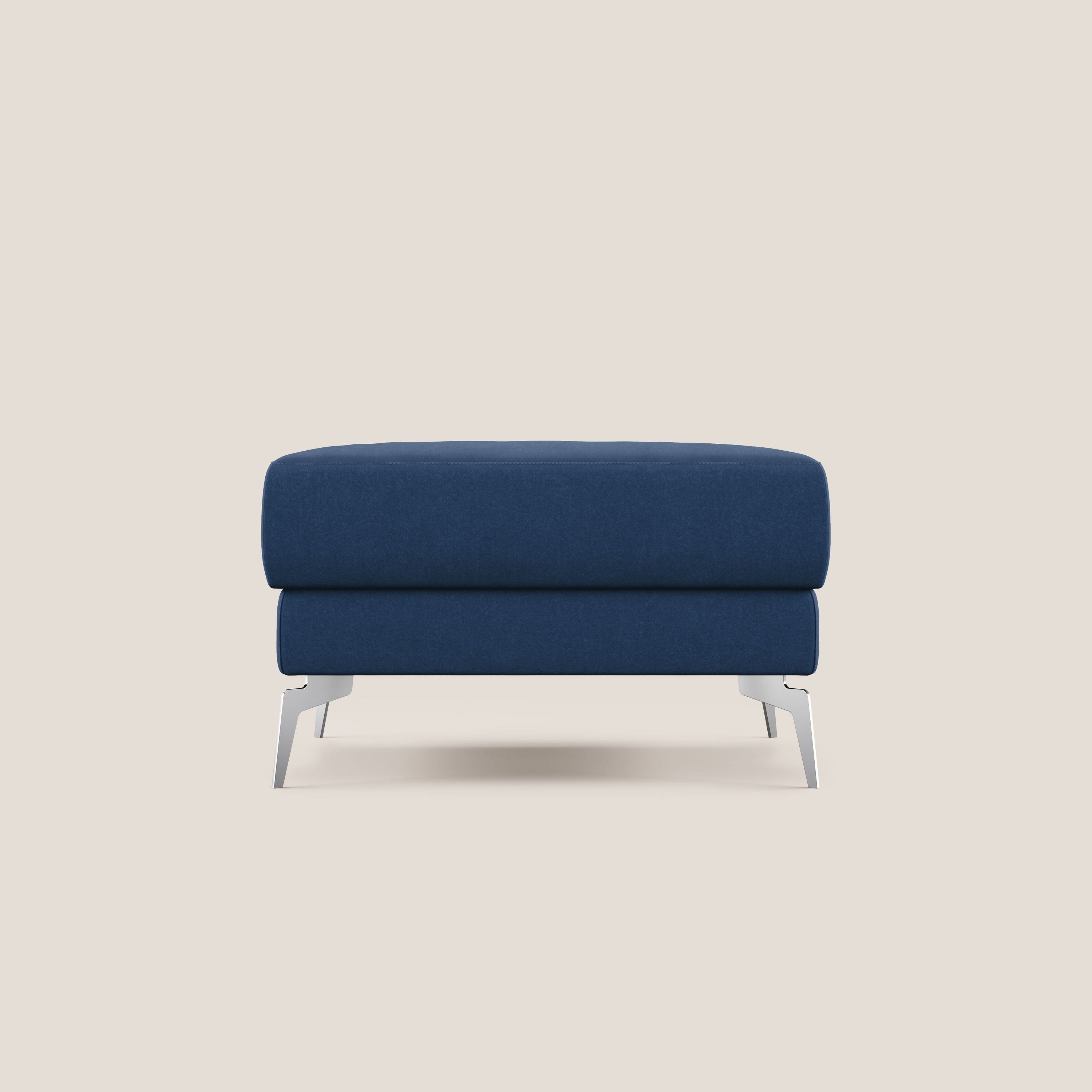 Star Pouf con piedini alti in microfibra impermeabile T11 blu - divani.store