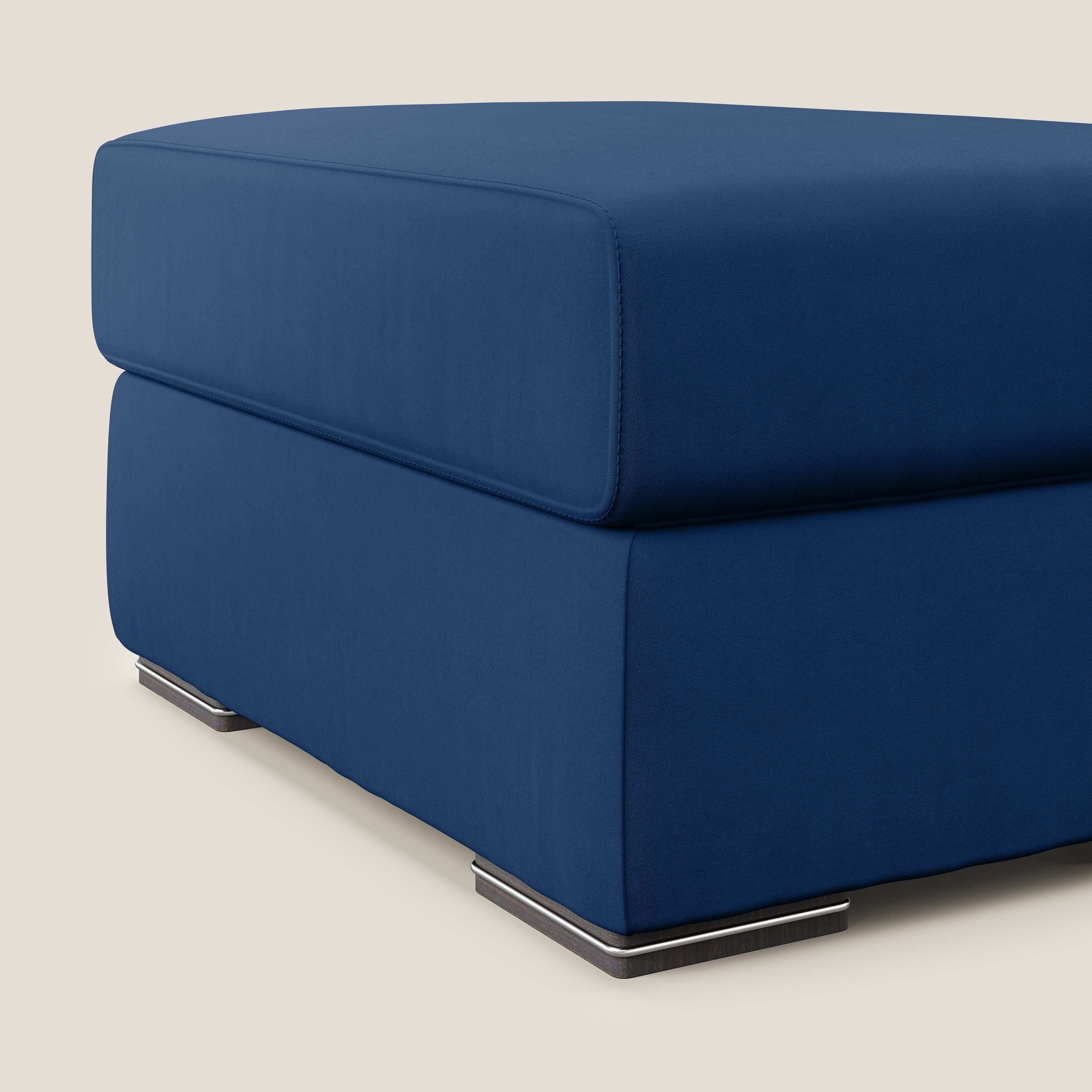 Sun pouf apribile contenitore in microfibra smacchiabile T11 blu - divani.store