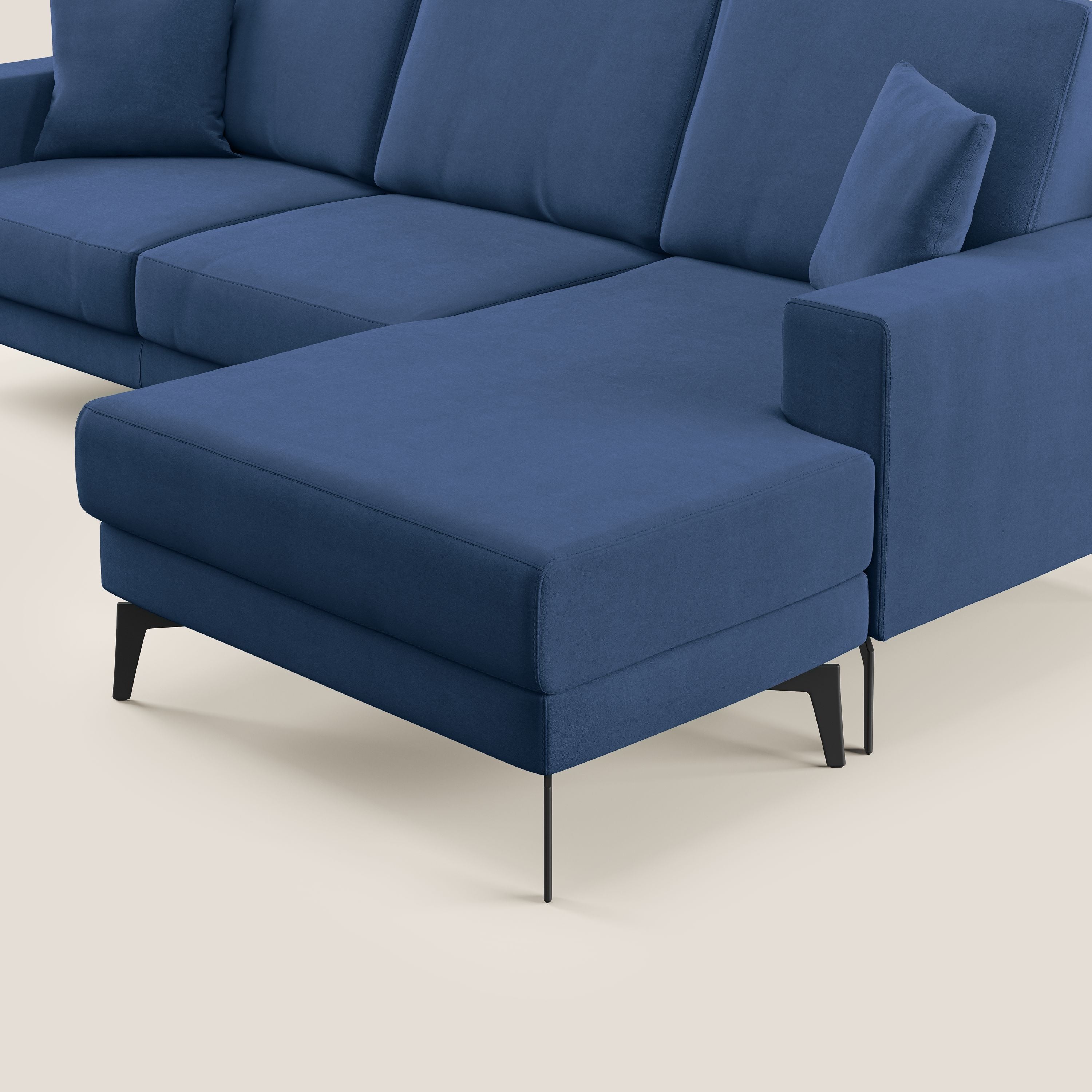 Prestige divano angolare reversibile in microfibra smacchiabile T11 blu - divani.store