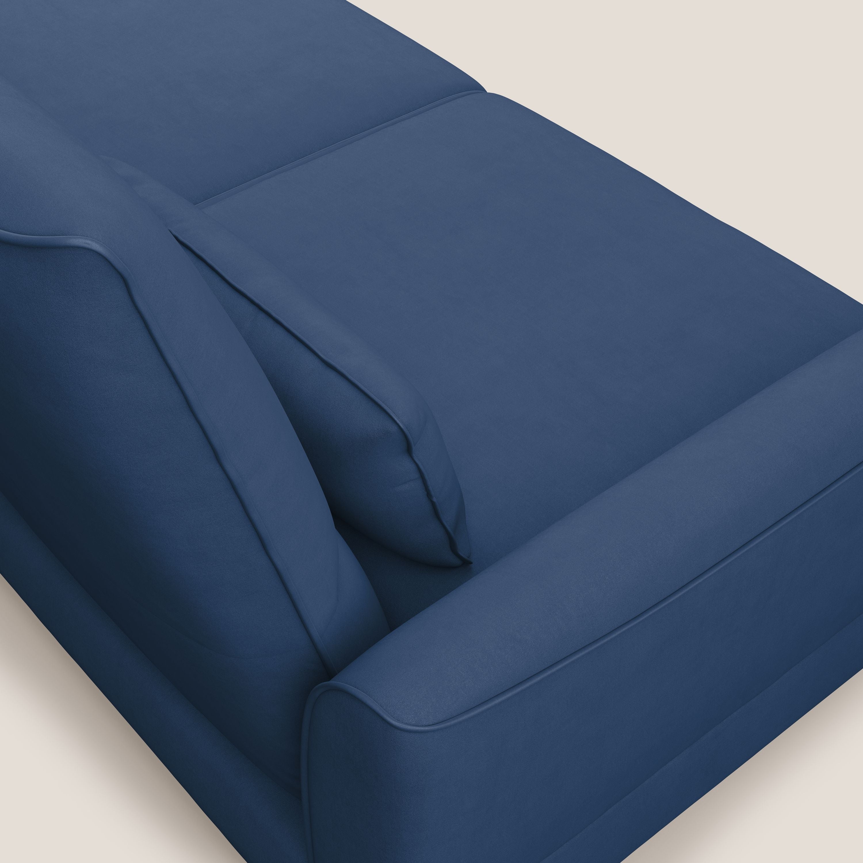 Tommy Divano angolare con relax e schienali traslanti in microfibra smacchiabile T11 blu - divani.store